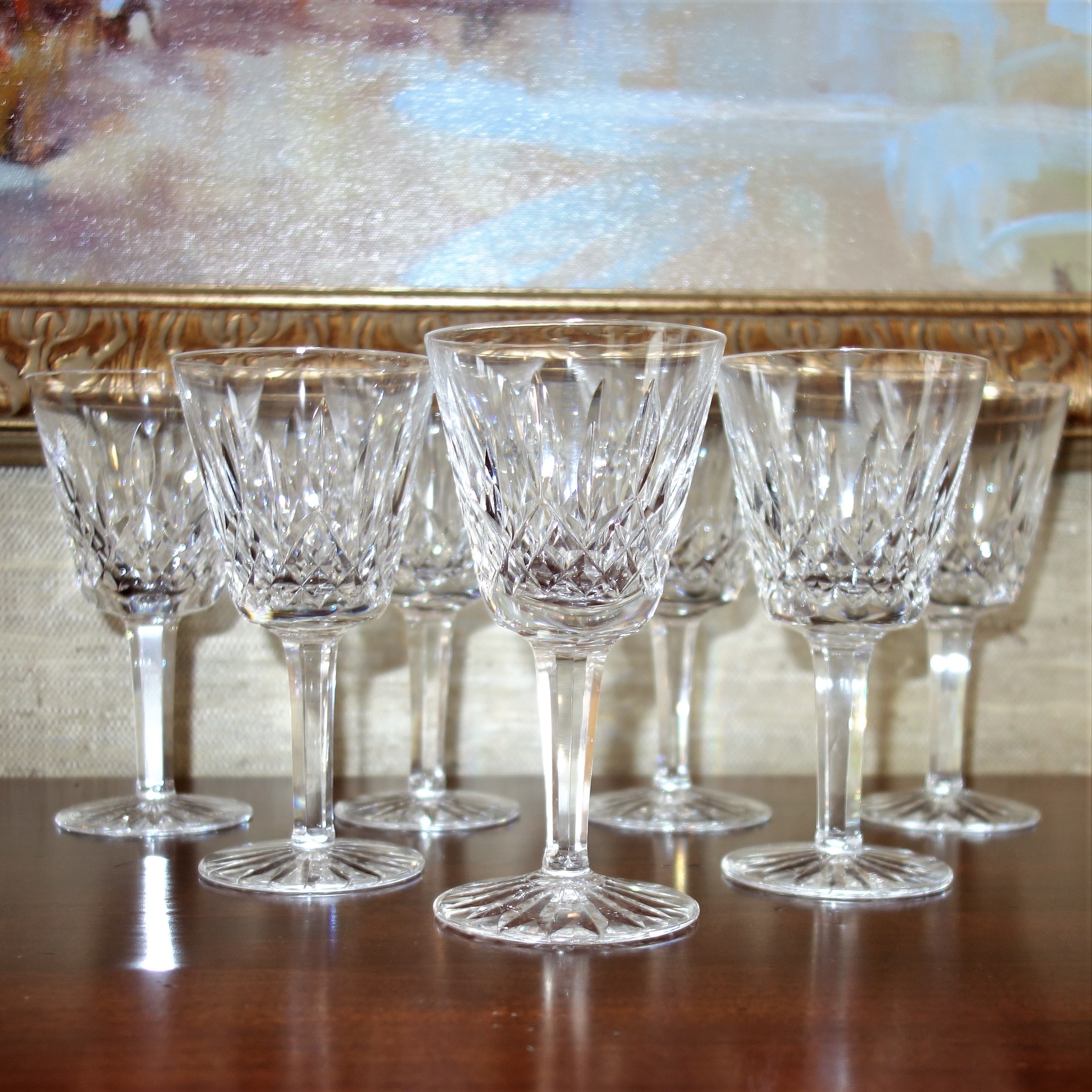 Waterford Crystal "Lismore" Claret Wine Glasses