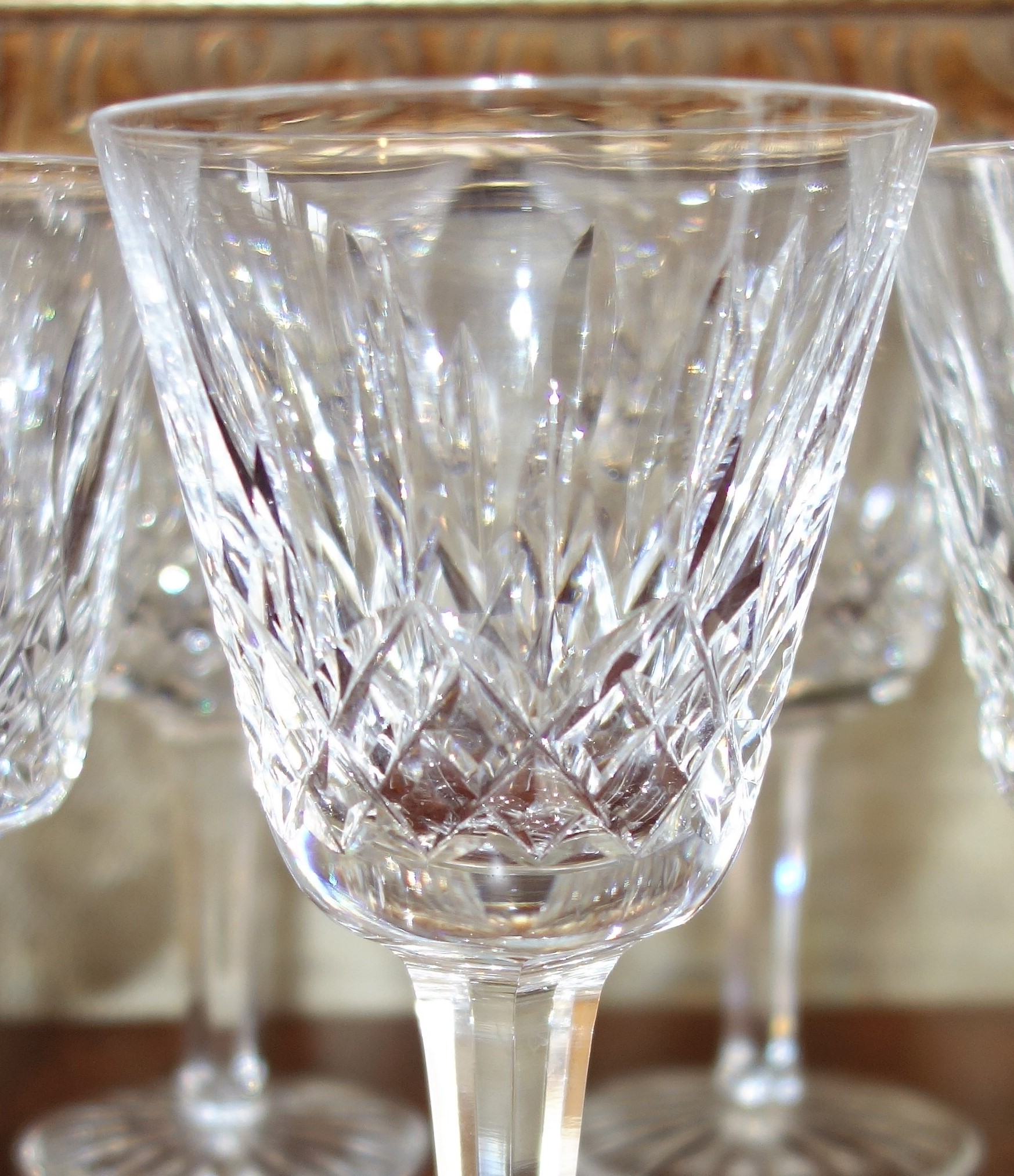 Waterford Crystal "Lismore" Claret Wine Glasses