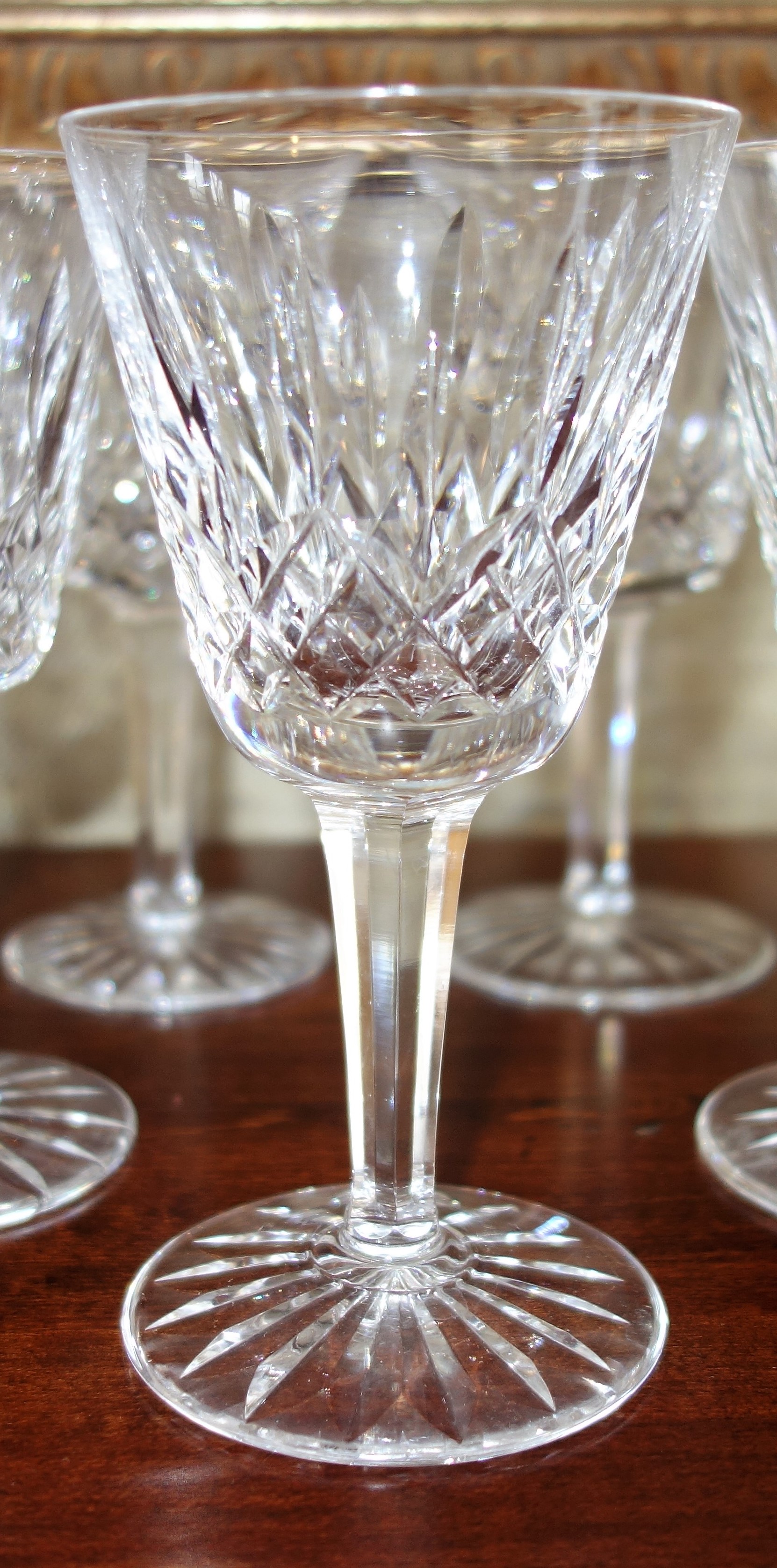 Waterford Crystal "Lismore" Claret Wine Glasses