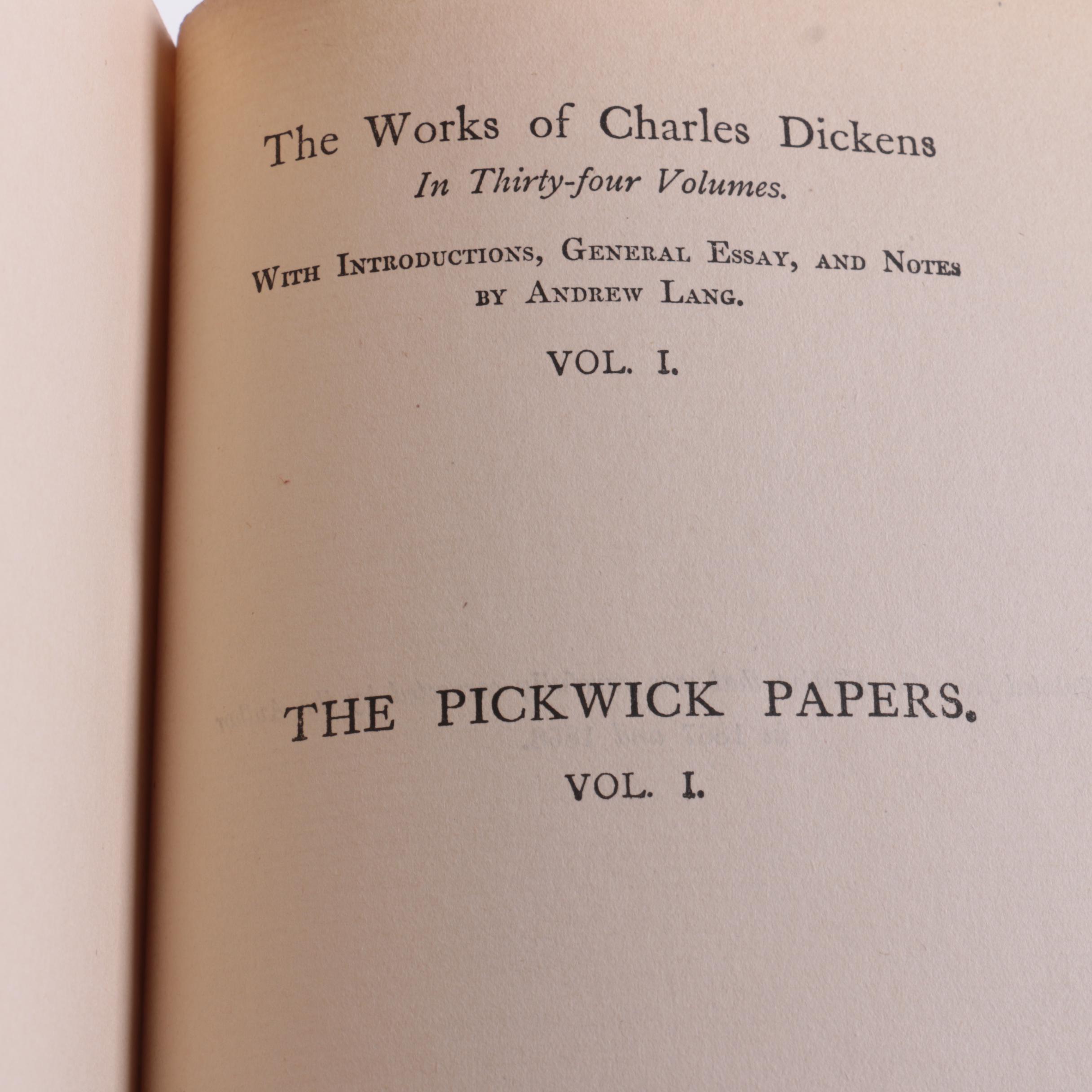 1907 "The Works of Charles Dickens" in Thirty-Eight Volumes