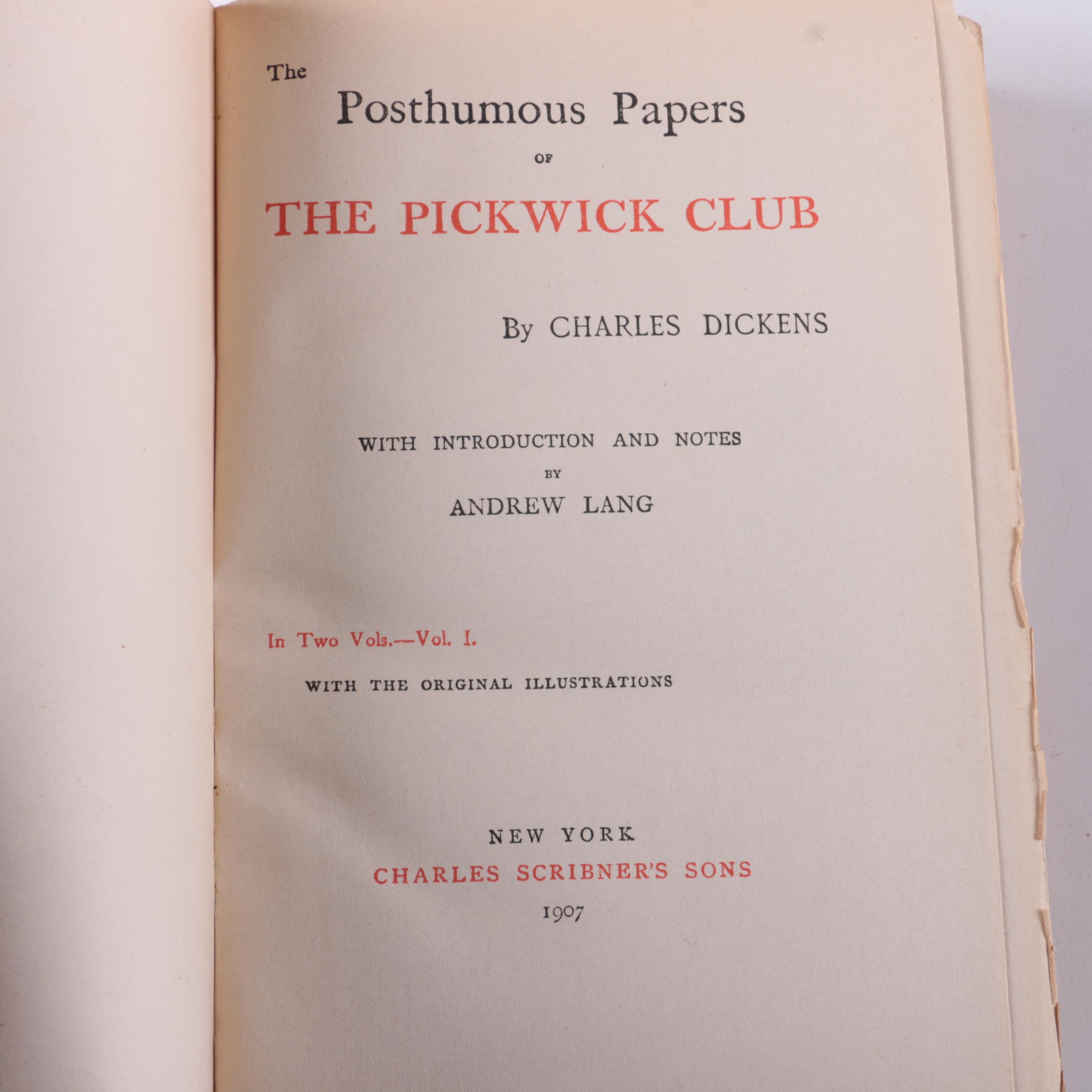 1907 "The Works of Charles Dickens" in Thirty-Eight Volumes
