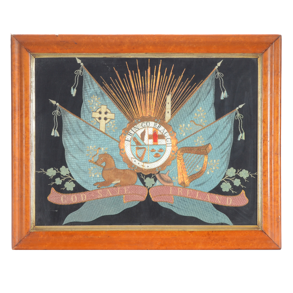 Embroidered Banner Commemorating Ireland