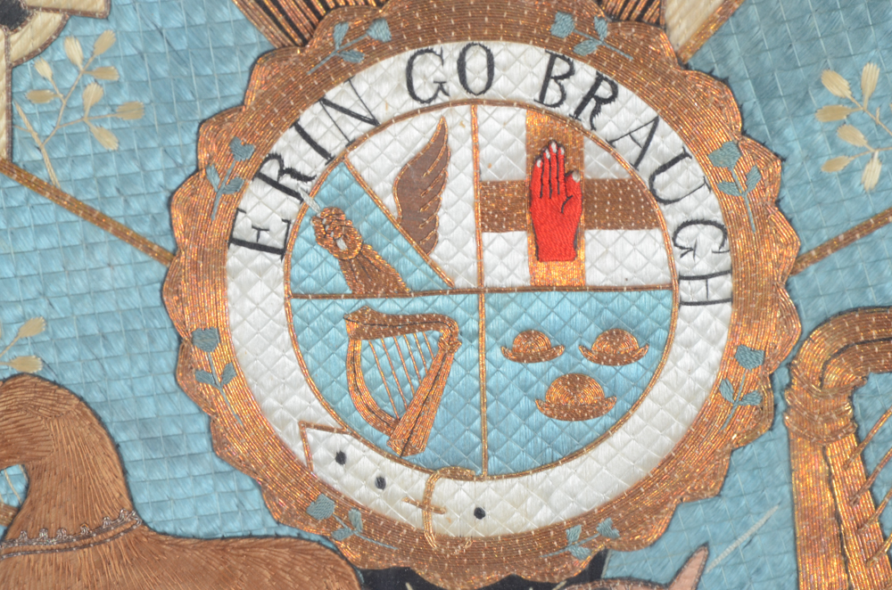 Embroidered Banner Commemorating Ireland