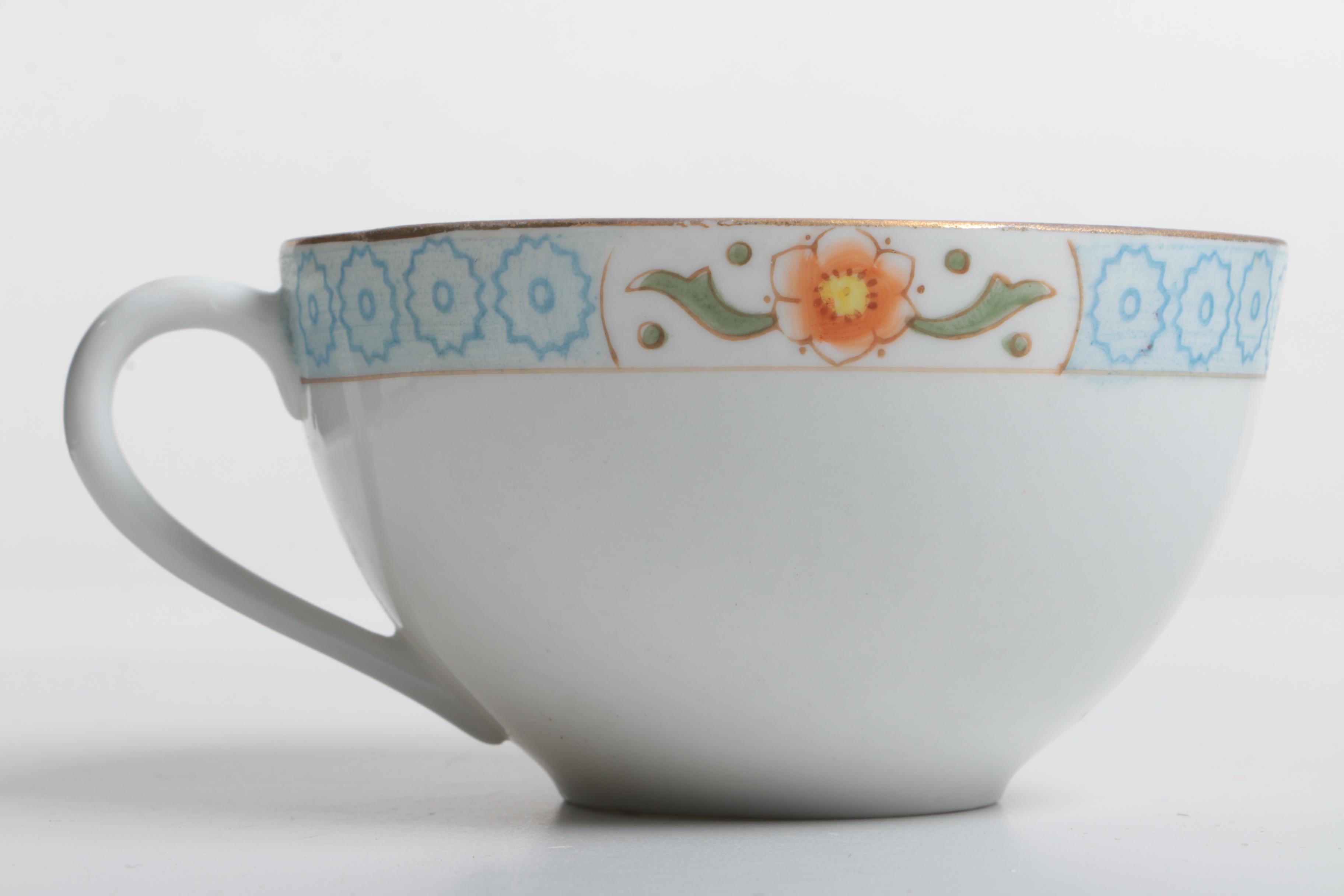 Vintage Porcelain Teacups Featuring Ansley