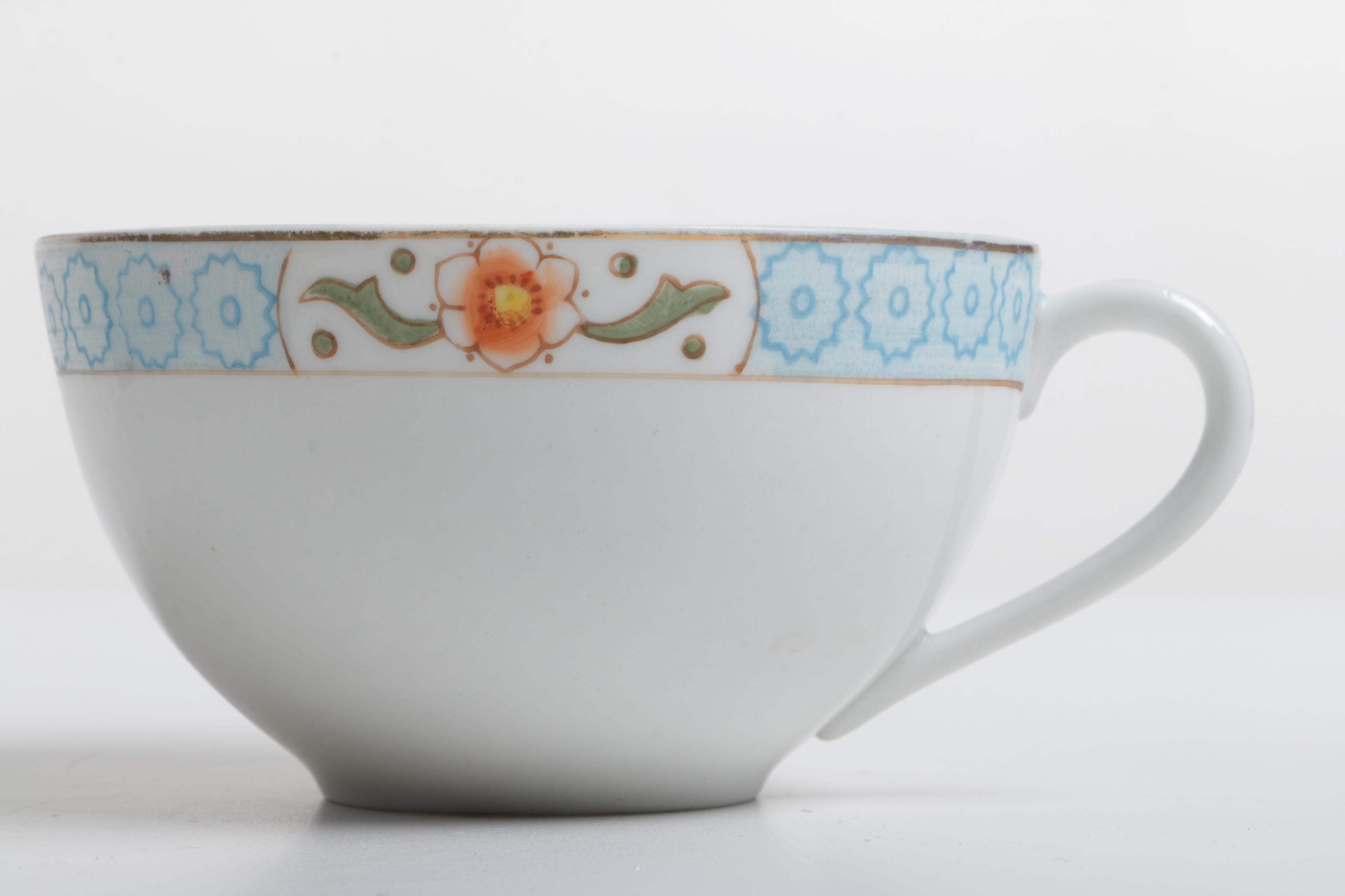 Vintage Porcelain Teacups Featuring Ansley