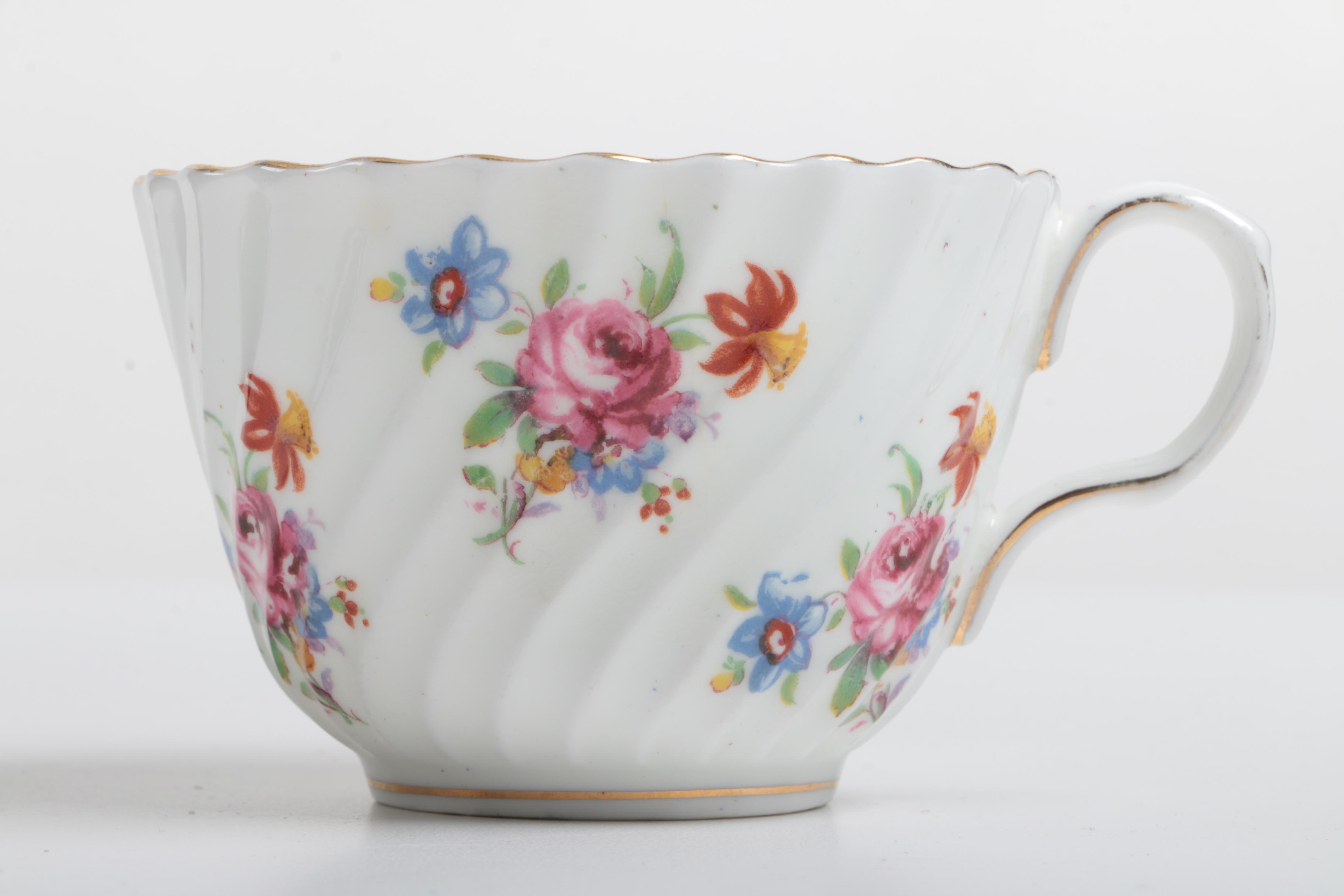 Vintage Porcelain Teacups Featuring Ansley