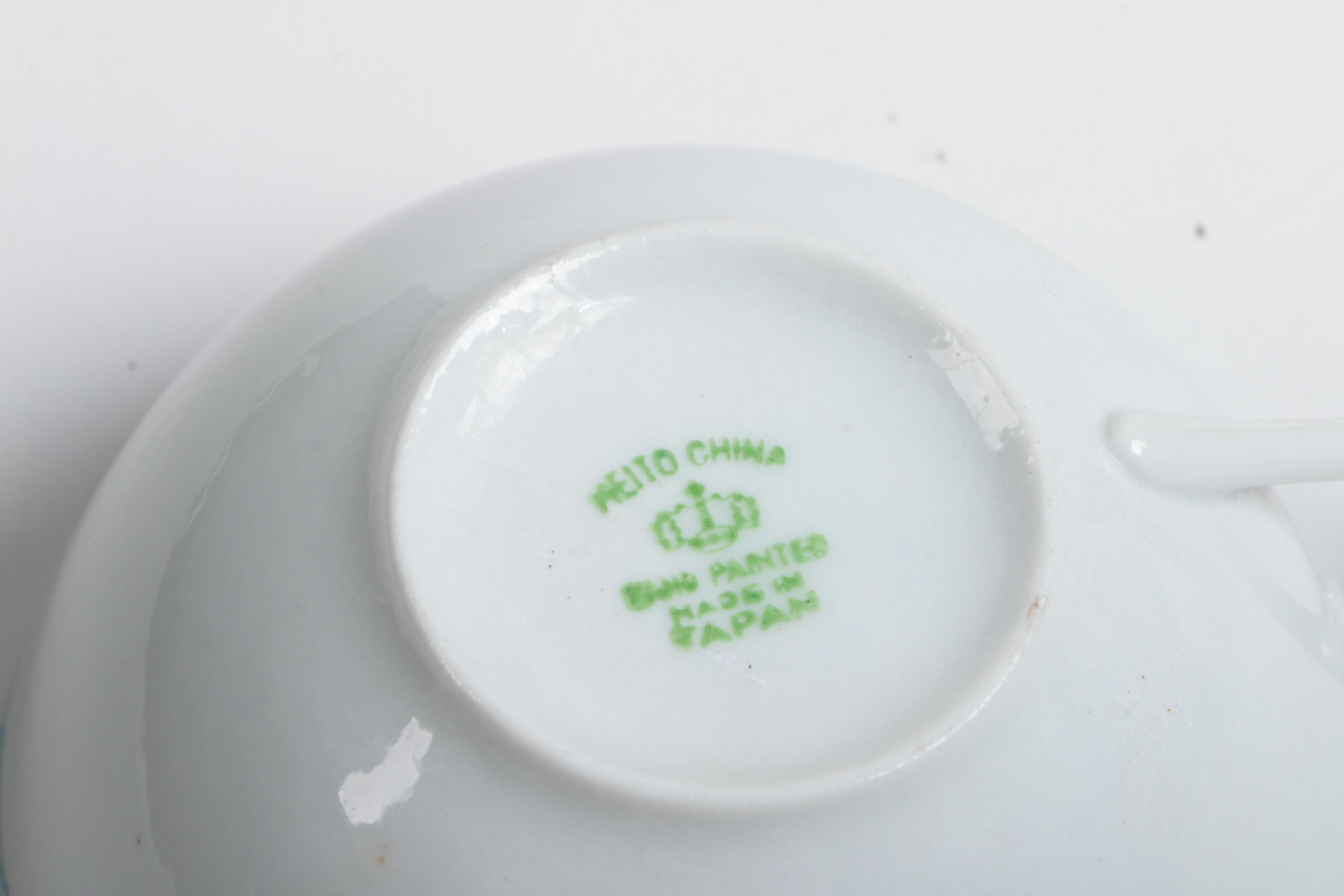 Vintage Porcelain Teacups Featuring Ansley