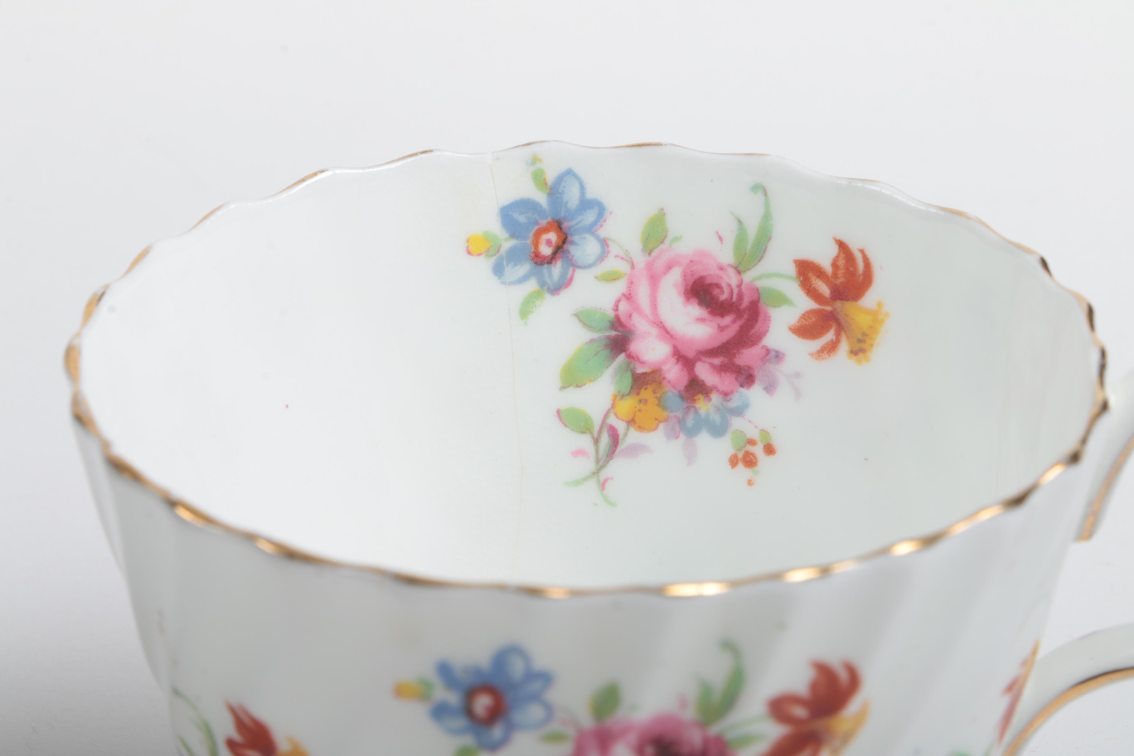 Vintage Porcelain Teacups Featuring Ansley