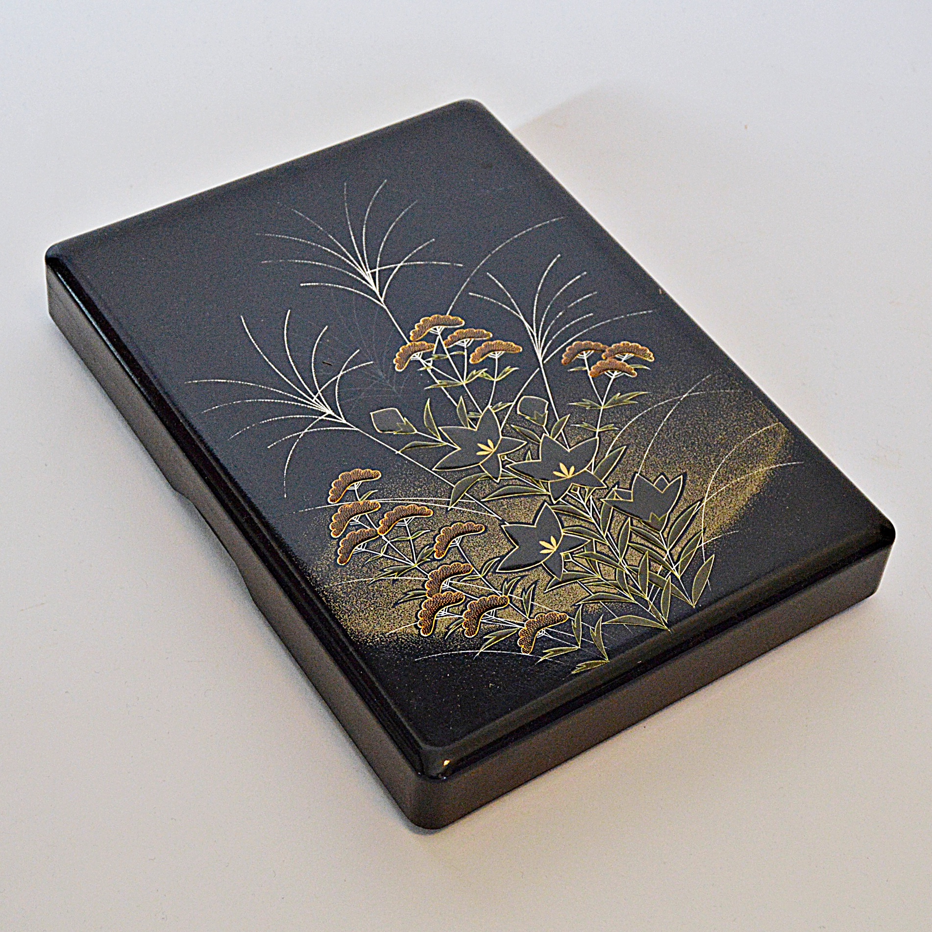 Vintage Japanese Hand Decorated Lacquered Box