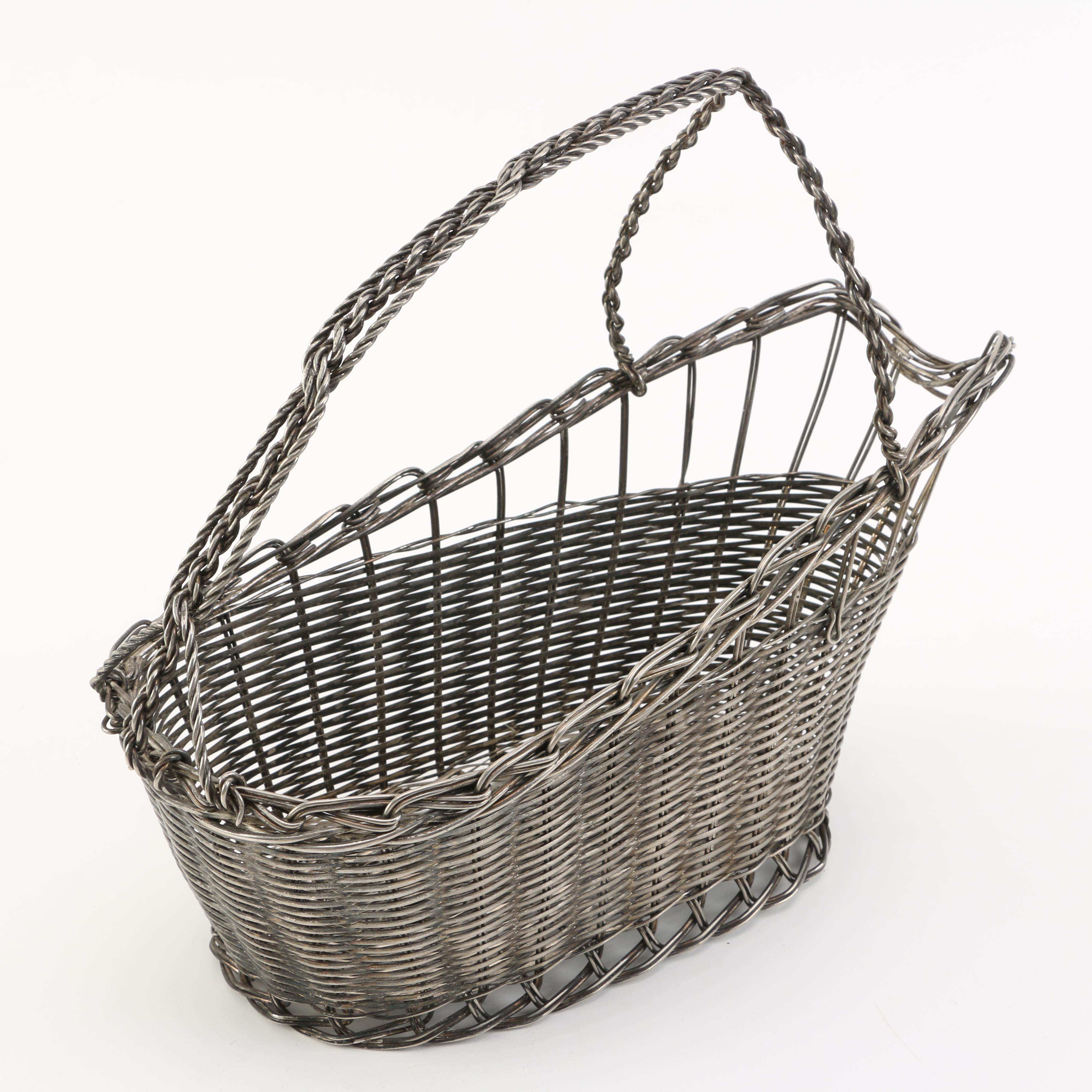 Metal Serving Baskets and Pewter Vessels