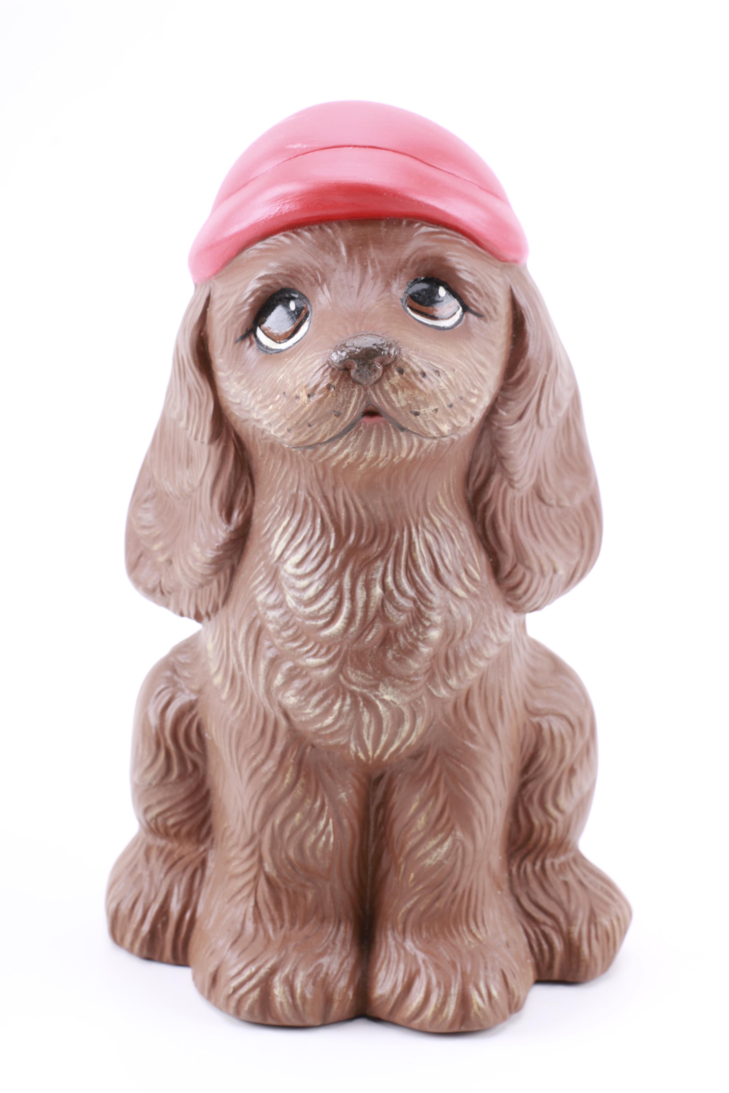 Vintage Dog and Cat Santa Figurines with Sled