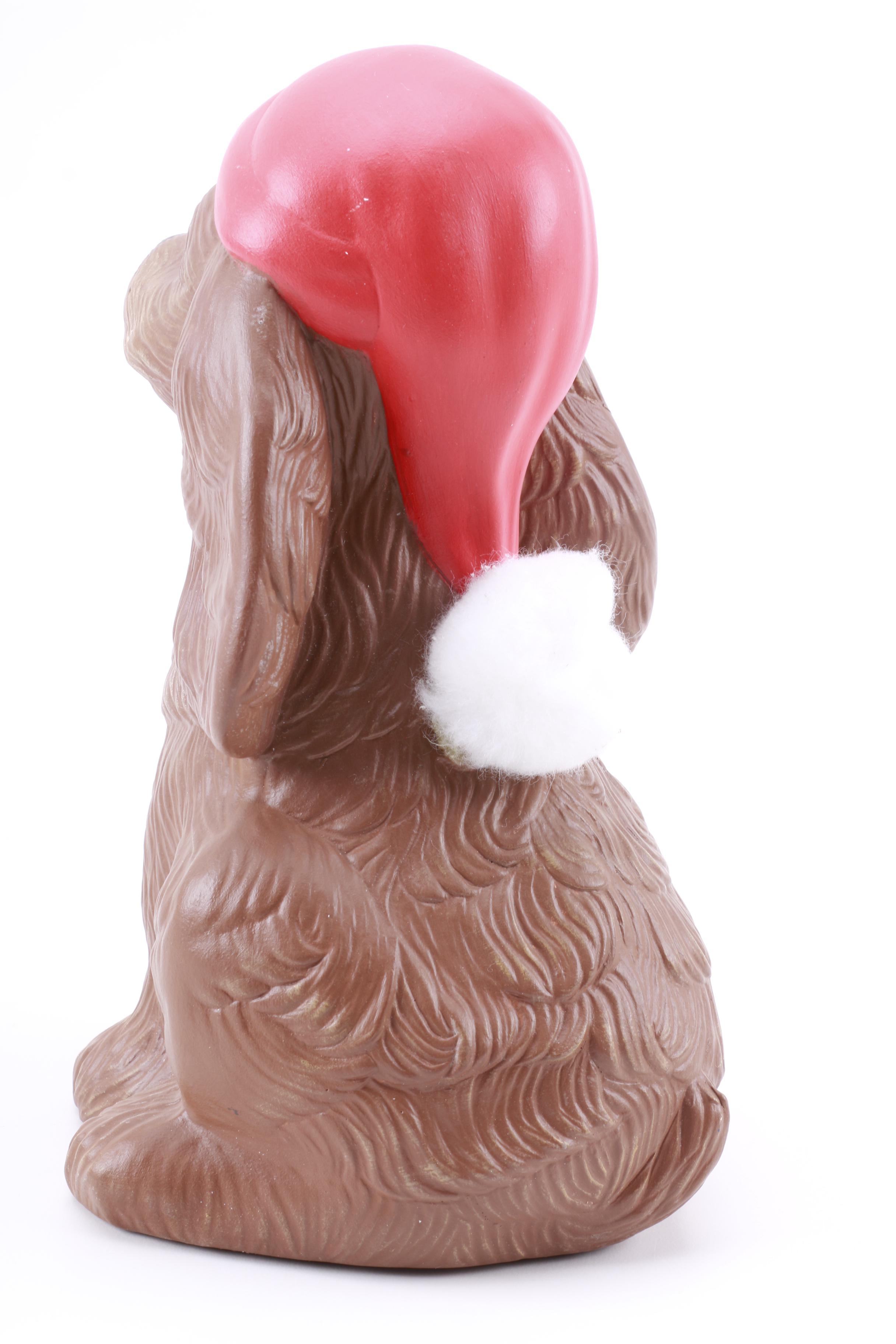 Vintage Dog and Cat Santa Figurines with Sled