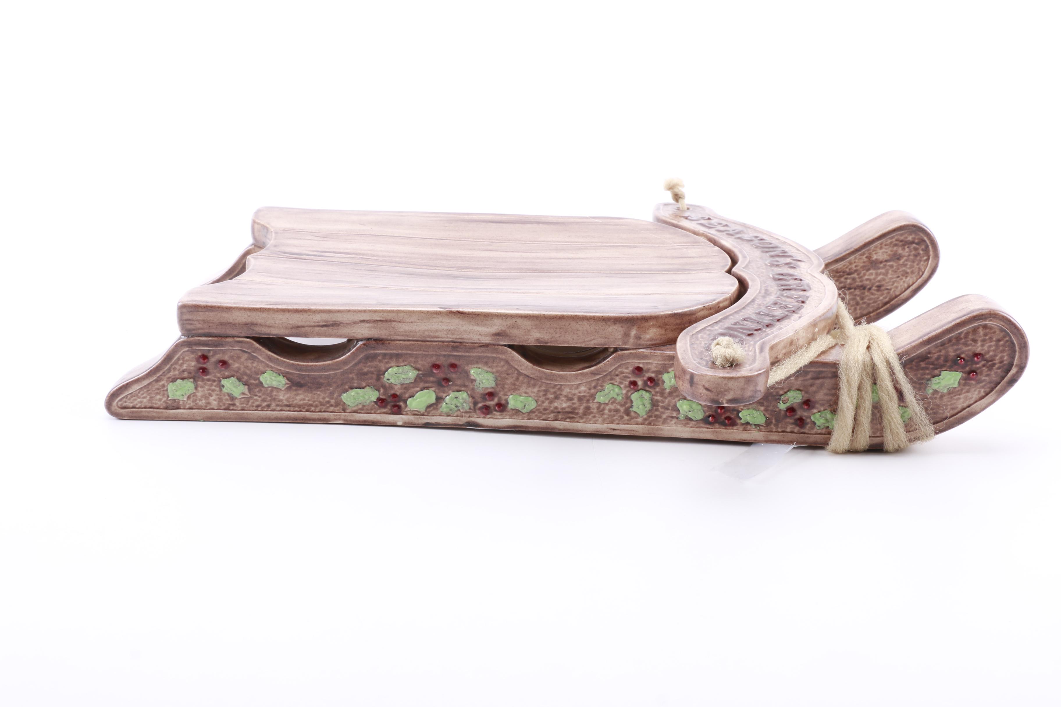 Vintage Dog and Cat Santa Figurines with Sled