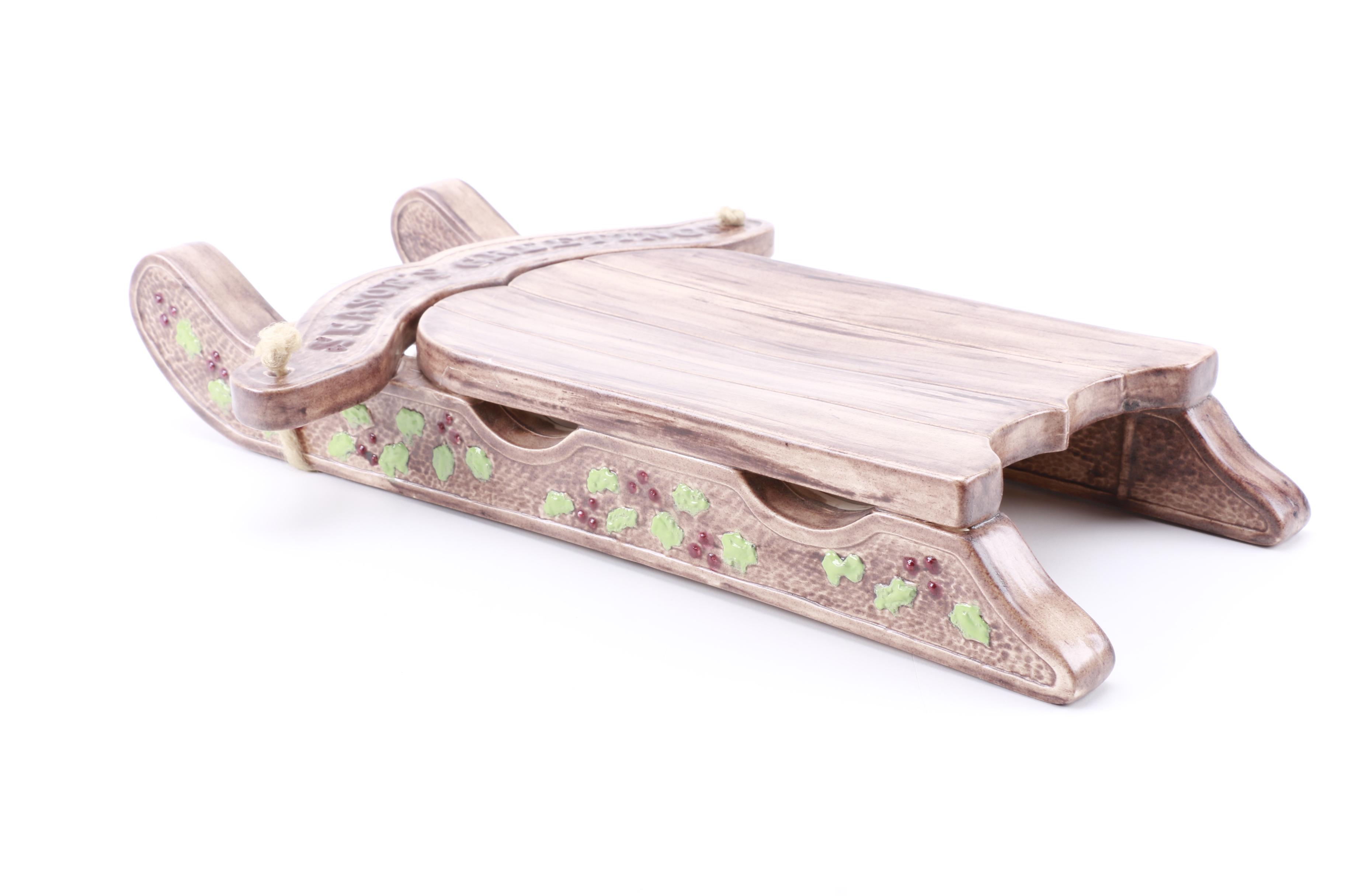 Vintage Dog and Cat Santa Figurines with Sled