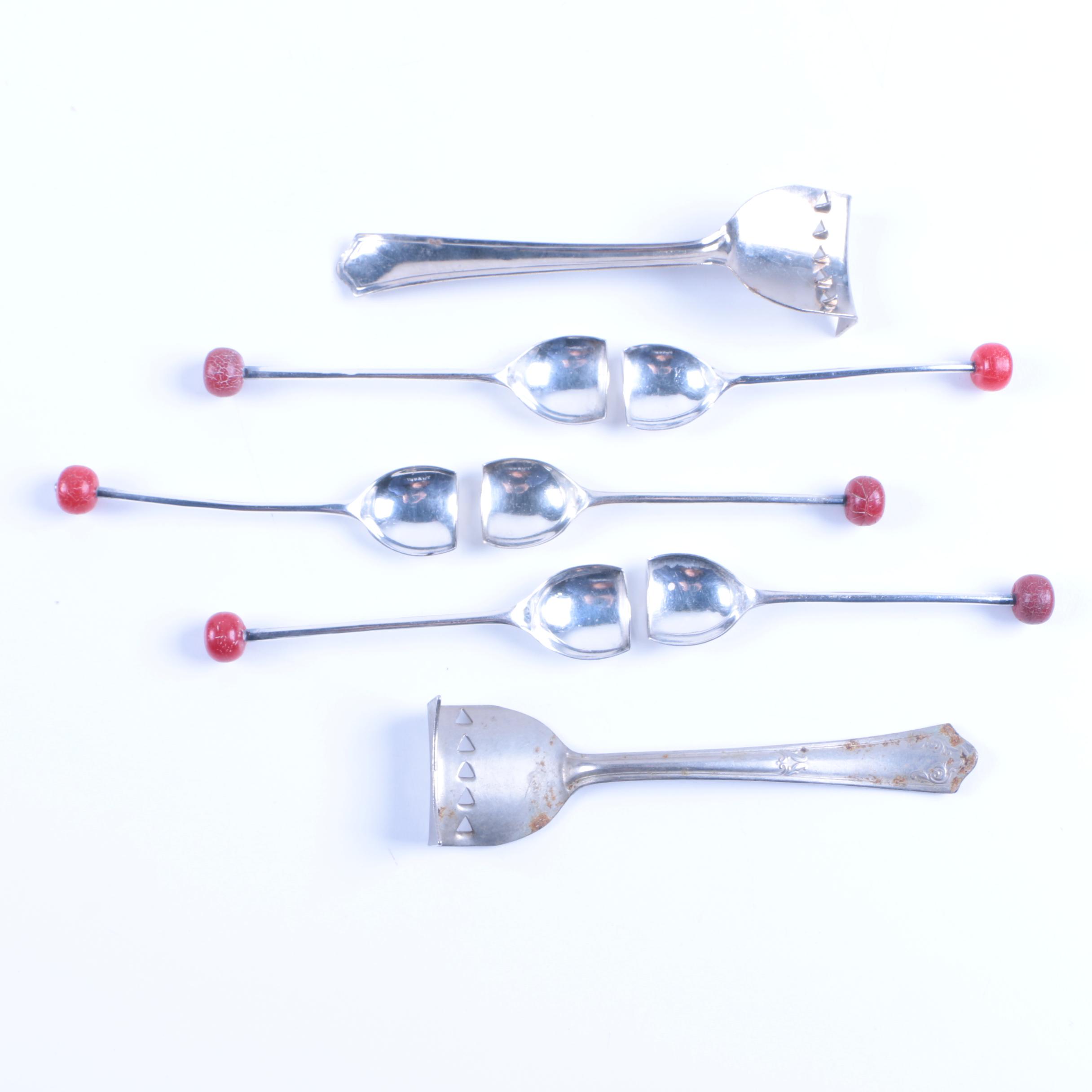 Silver Plate English Bar Spoons and More