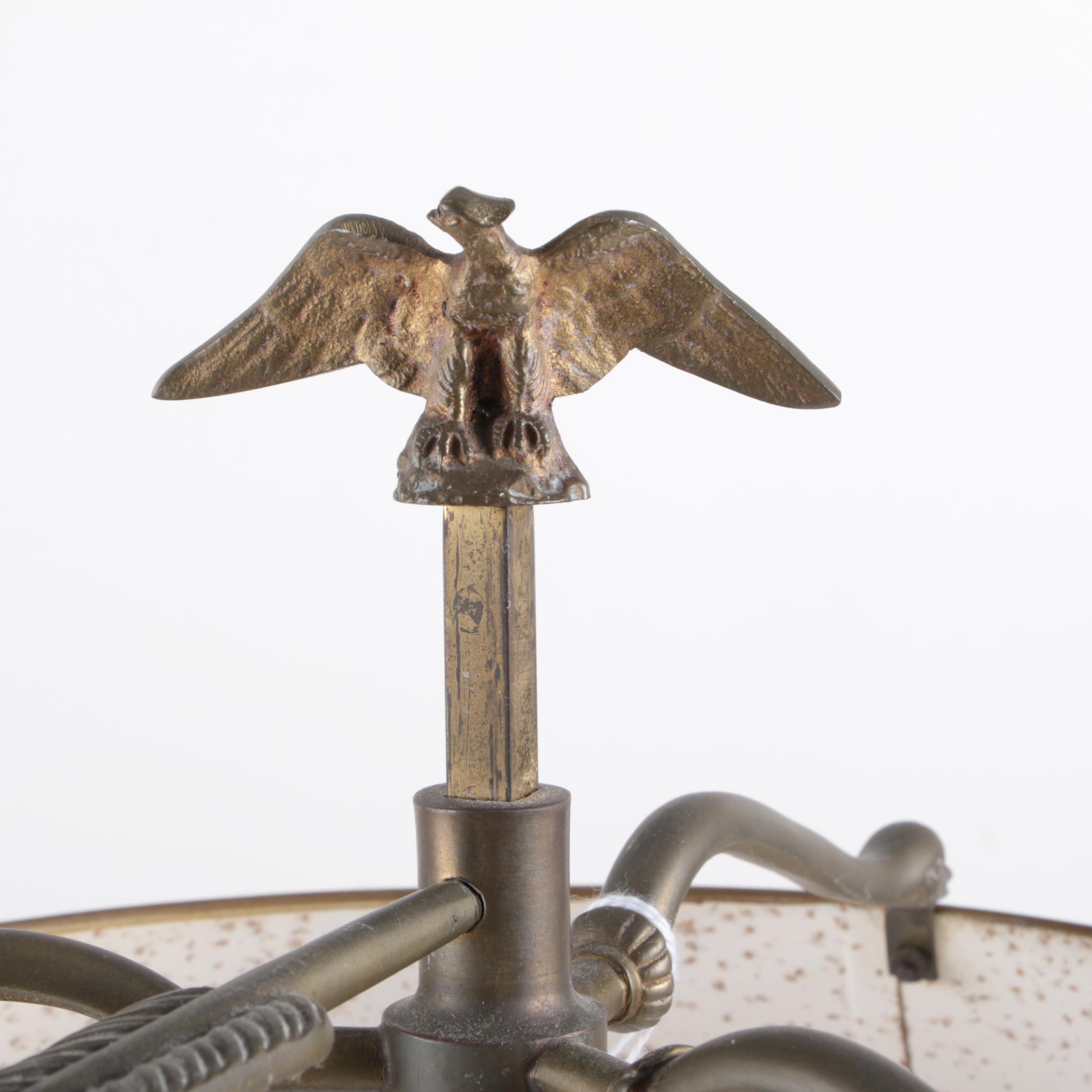 Federal Style Brass Tone Bouillotte Lamp