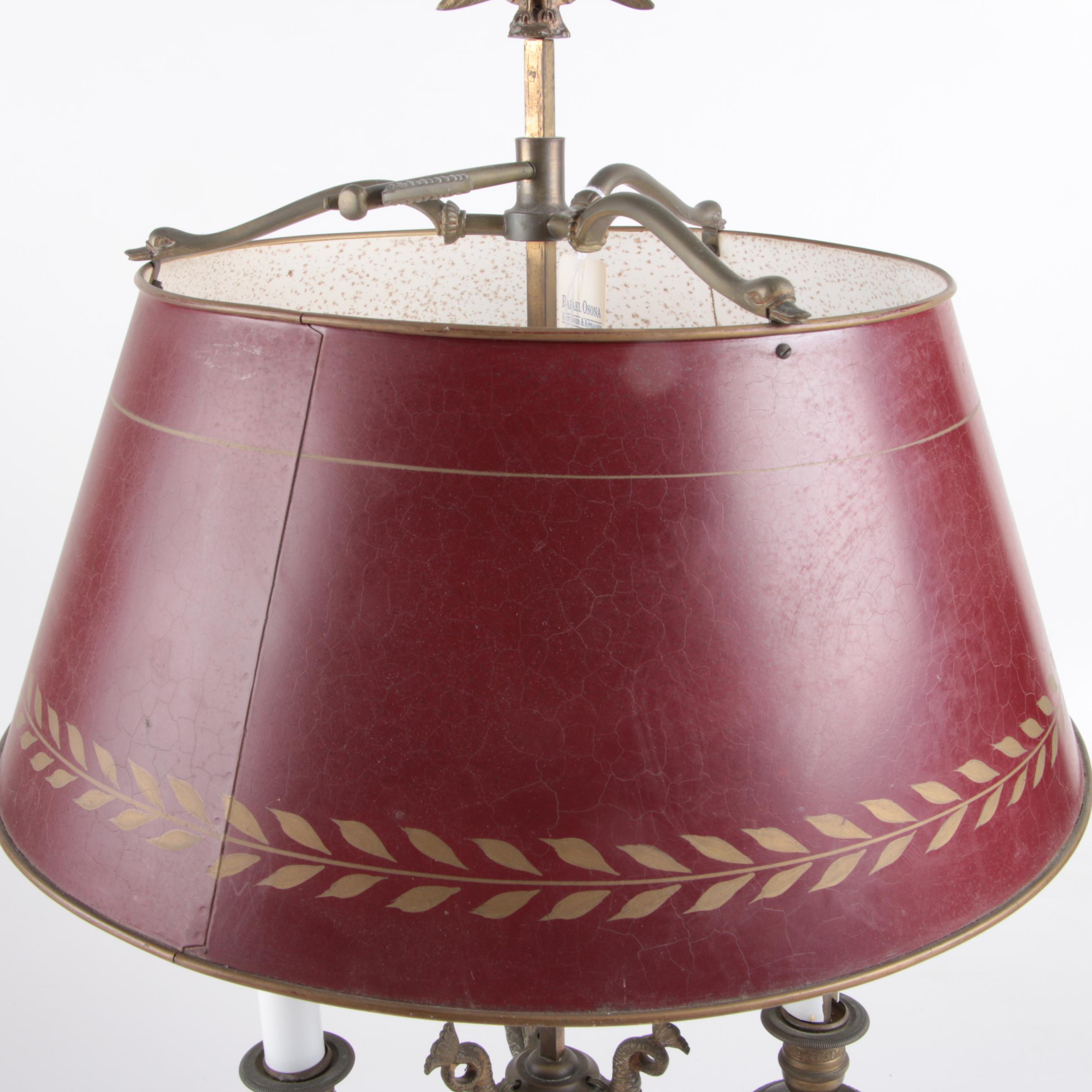Federal Style Brass Tone Bouillotte Lamp