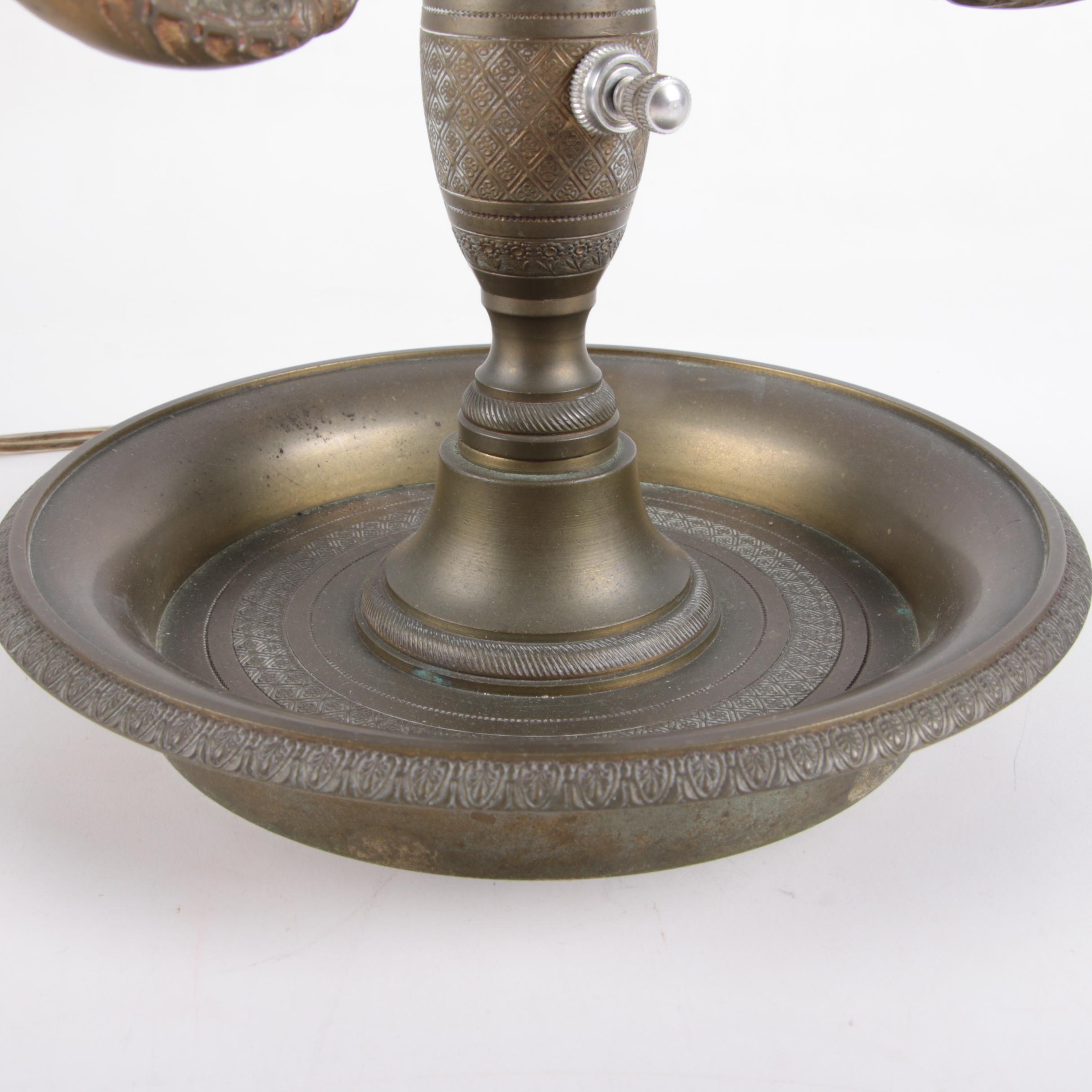 Federal Style Brass Tone Bouillotte Lamp