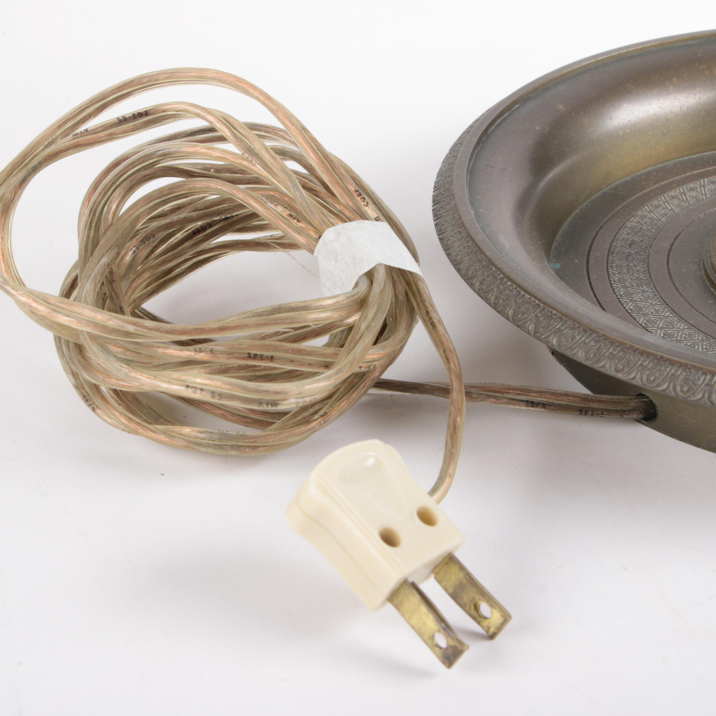 Federal Style Brass Tone Bouillotte Lamp