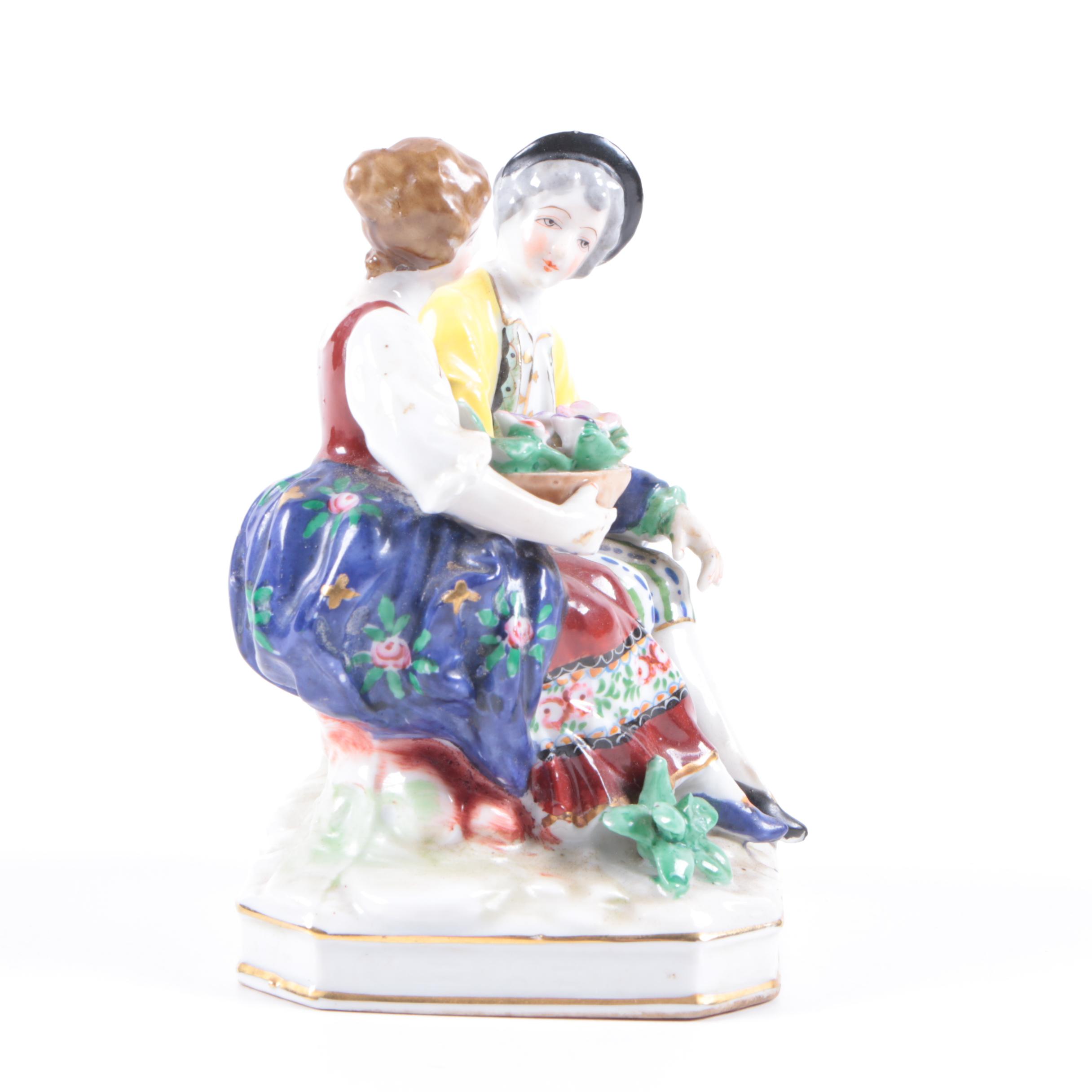 Occupied Japan Porcelain Figurine of Young Lovers