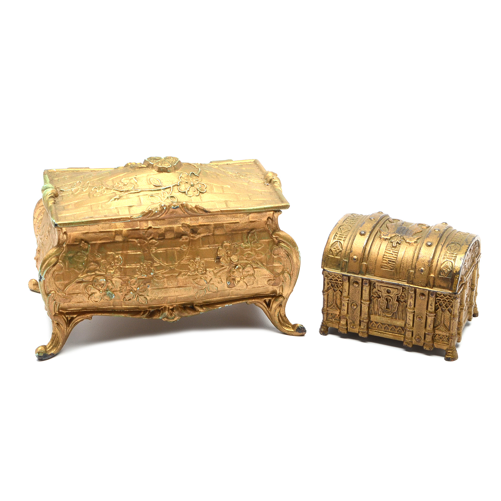 Vintage Brass Trinket Boxes