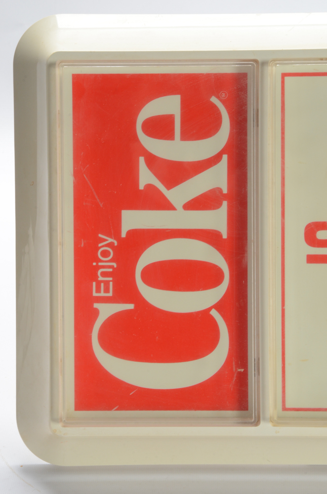 Two Vintage "Enjoy Coca-Cola" Electrified Wall Clocks