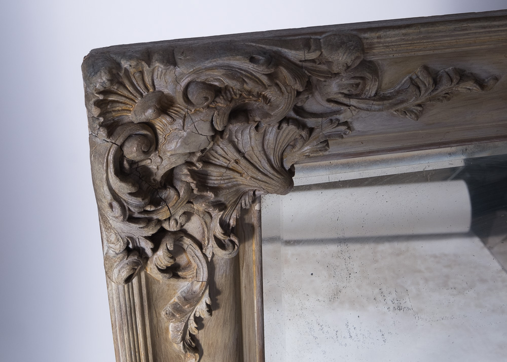 Louis XV Style Wood Wall Mirror