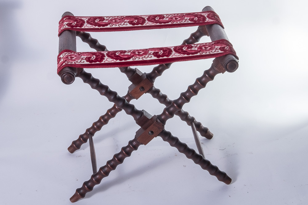 Pair of Vintage Mahogany Finished Luggage Racks