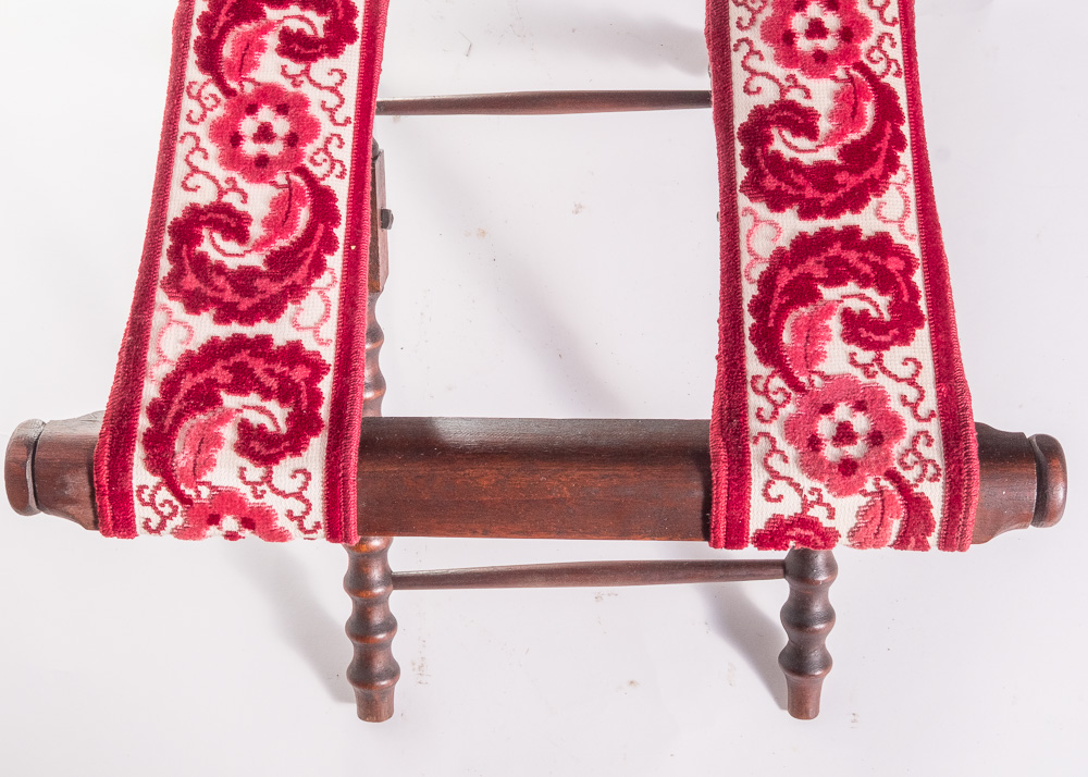 Pair of Vintage Mahogany Finished Luggage Racks