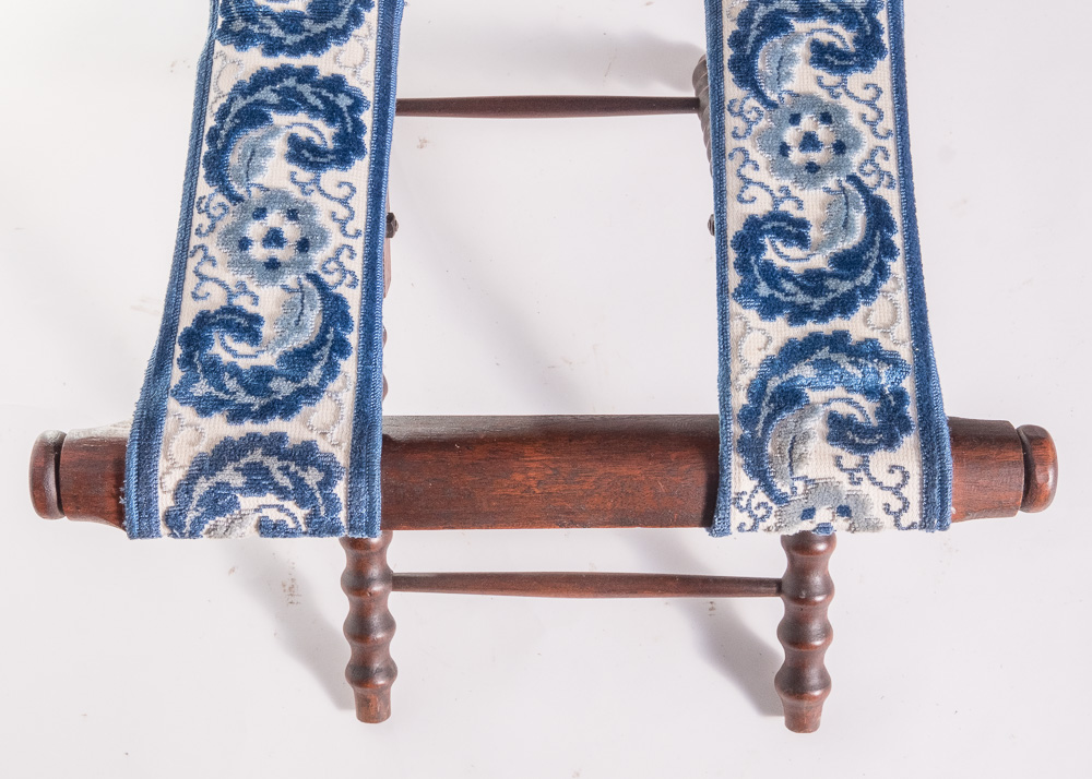 Pair of Vintage Mahogany Finished Luggage Racks