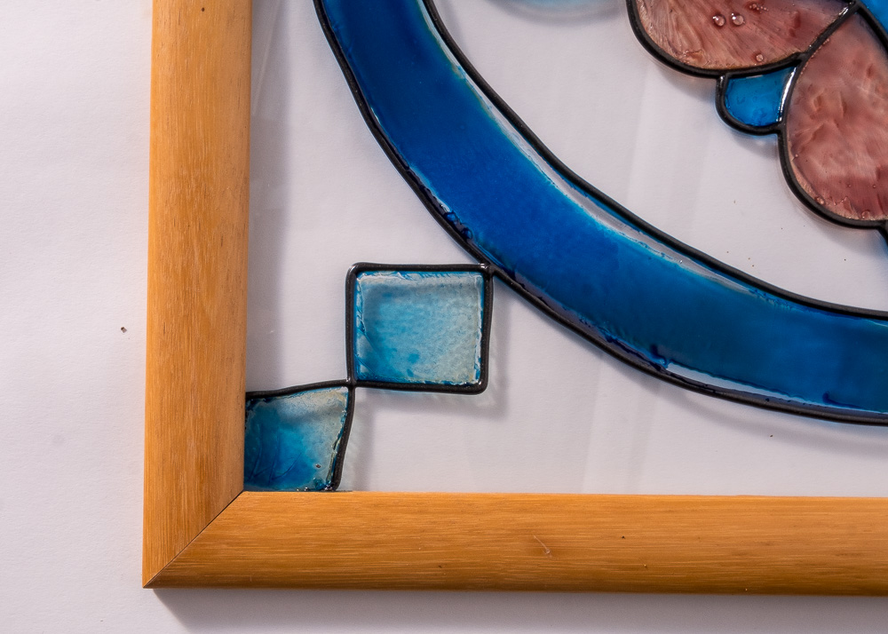 Hand-Painted Glass Panels Including Stained Glass