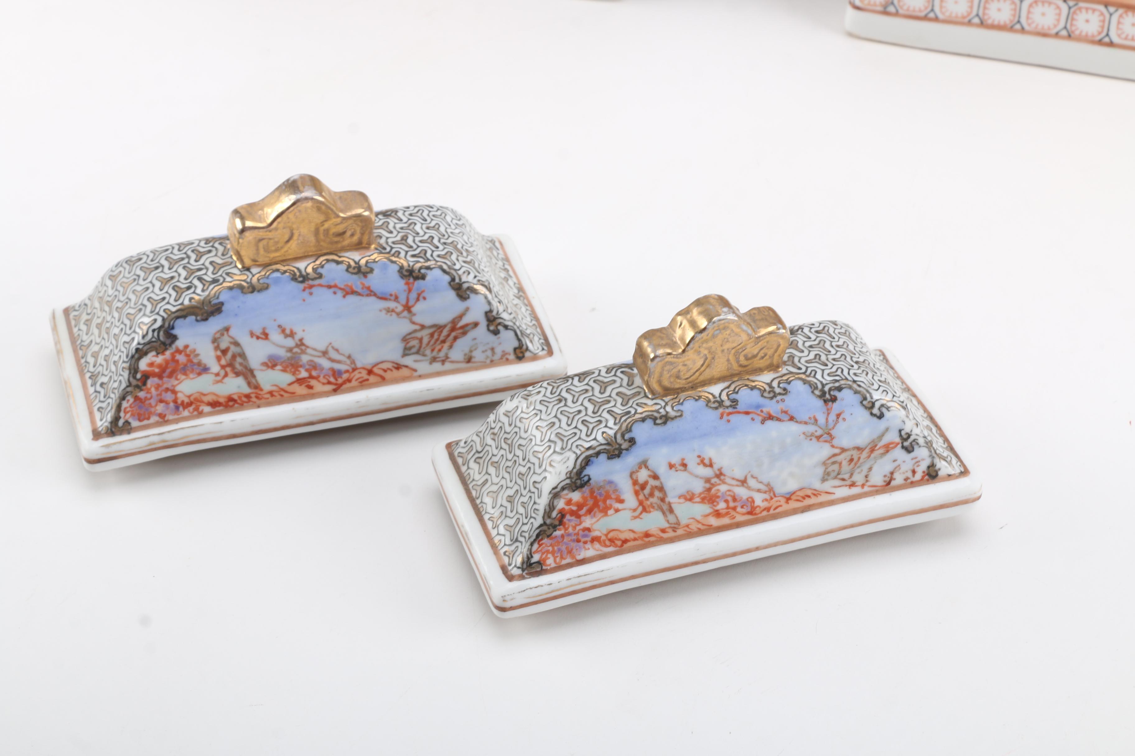 Chinese Export Style Covered Porcelain Urns