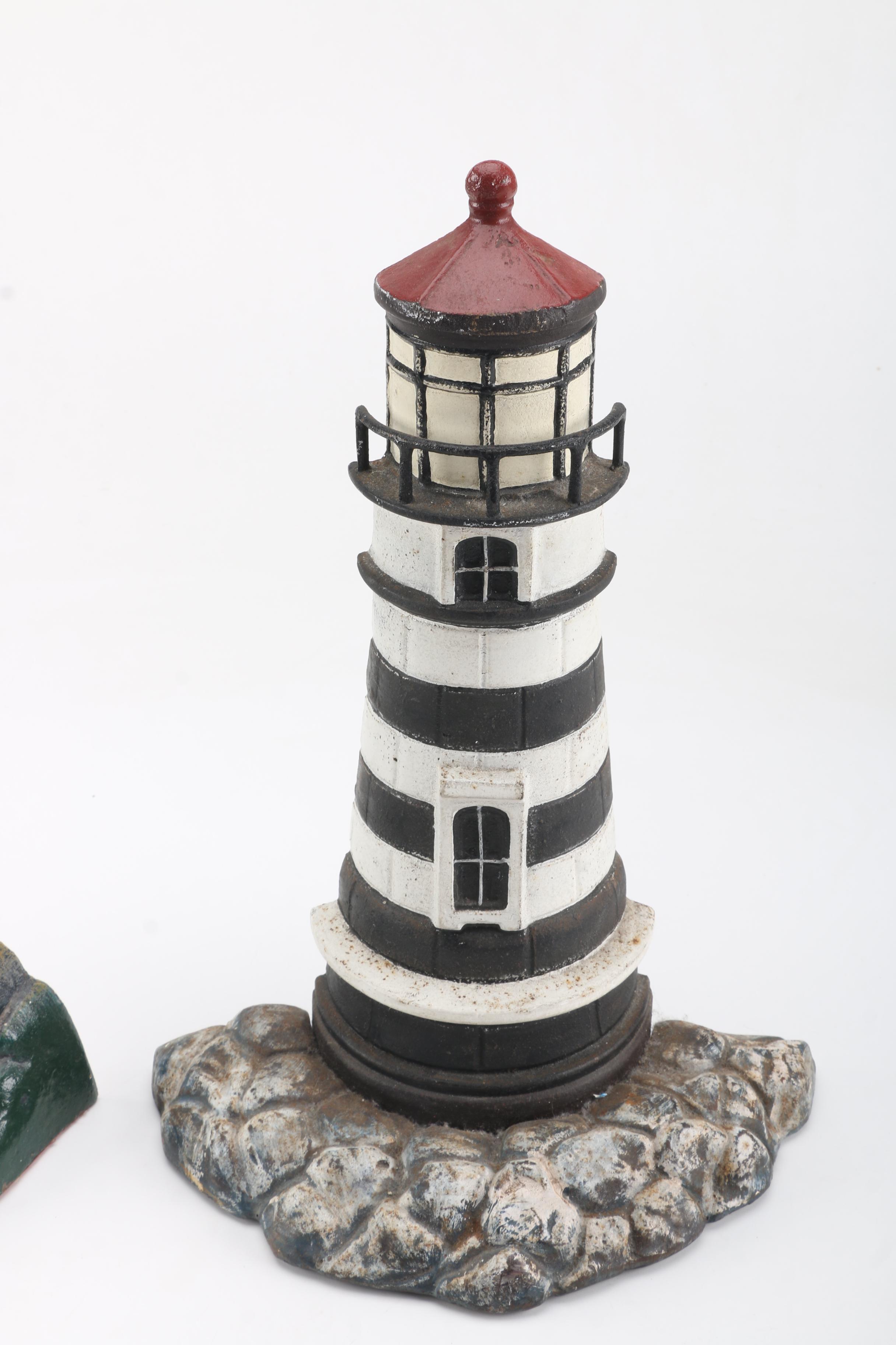 Cast Iron Lighthouse Doorstops