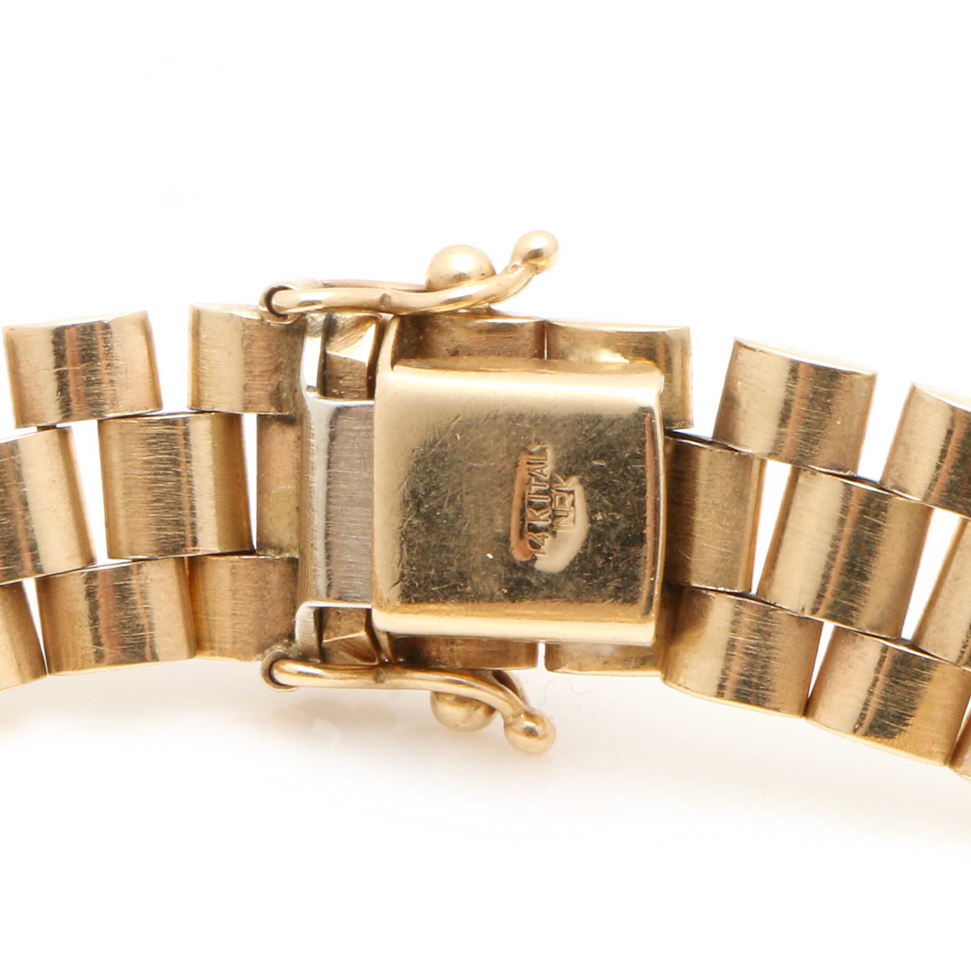14K Yellow Gold Oyster Link Bracelet