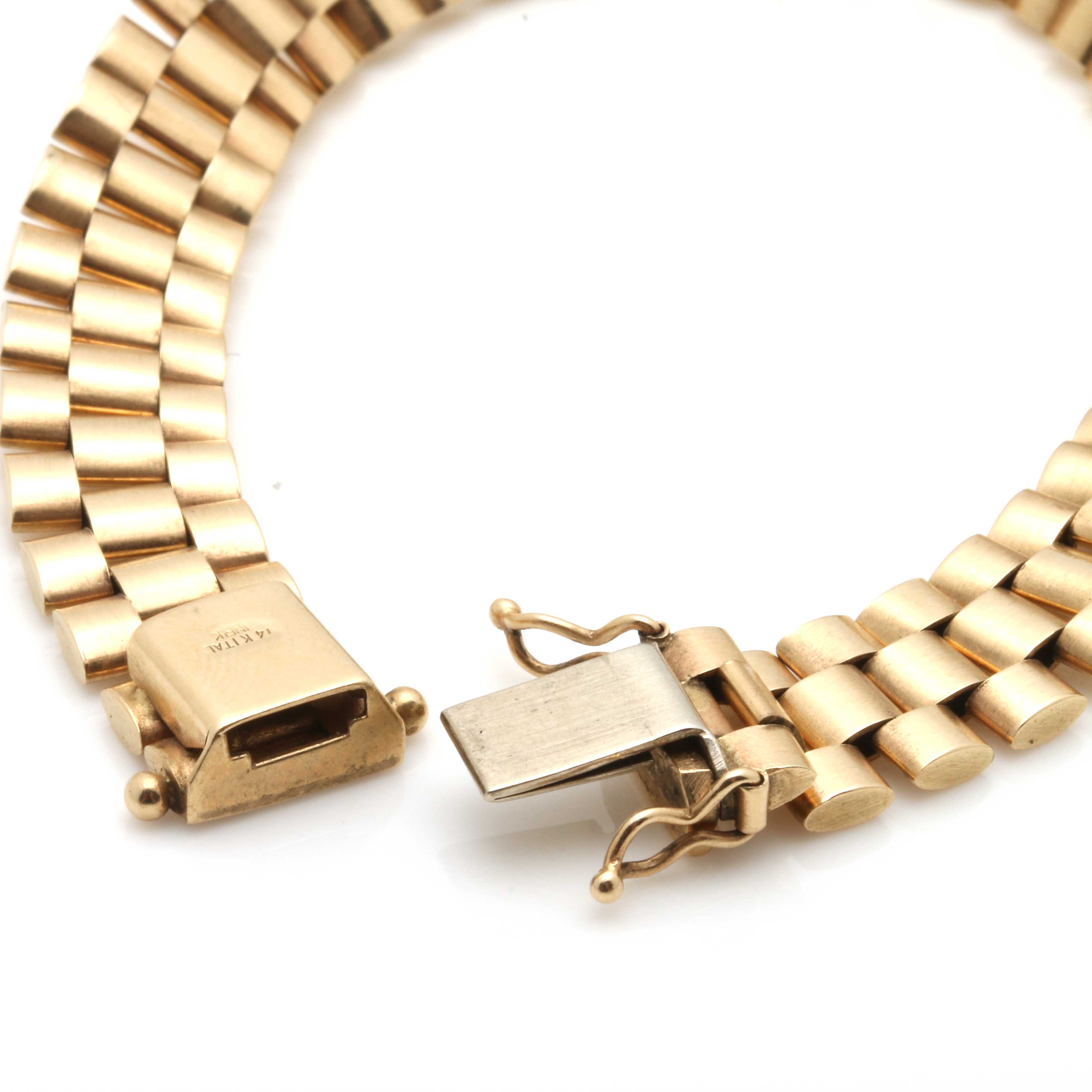 14K Yellow Gold Oyster Link Bracelet