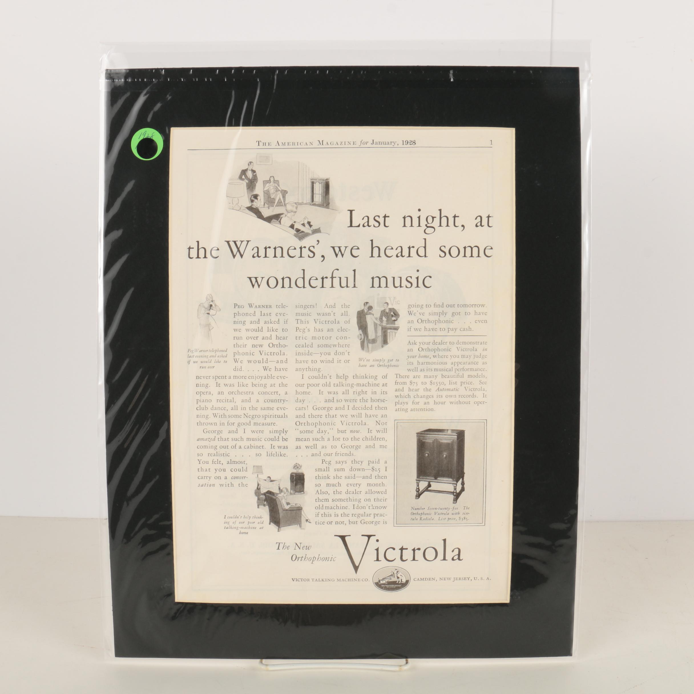 Collection of 1928 Halftone Advertisements from "The American Magazine"