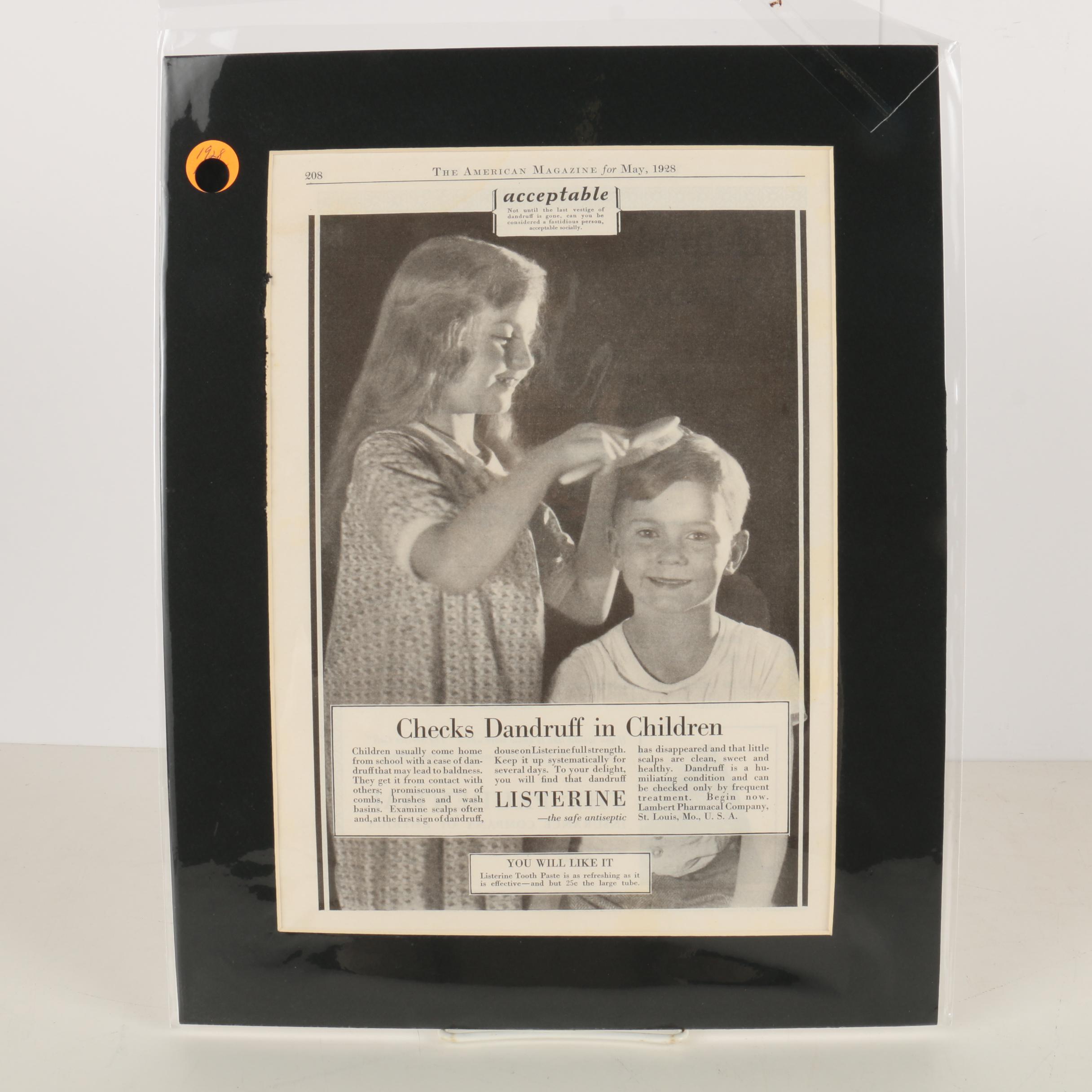 Collection of 1928 Halftone Advertisements from "The American Magazine"