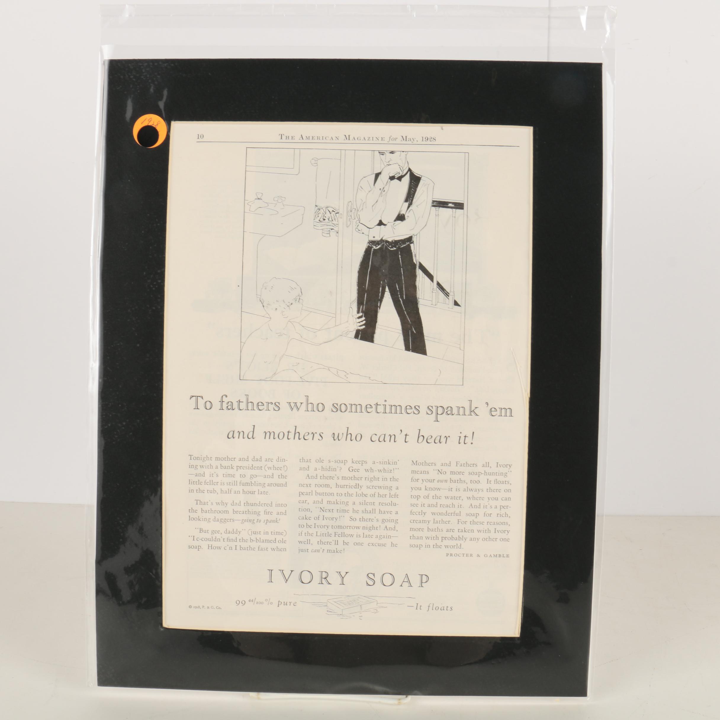 Collection of 1928 Halftone Advertisements from "The American Magazine"