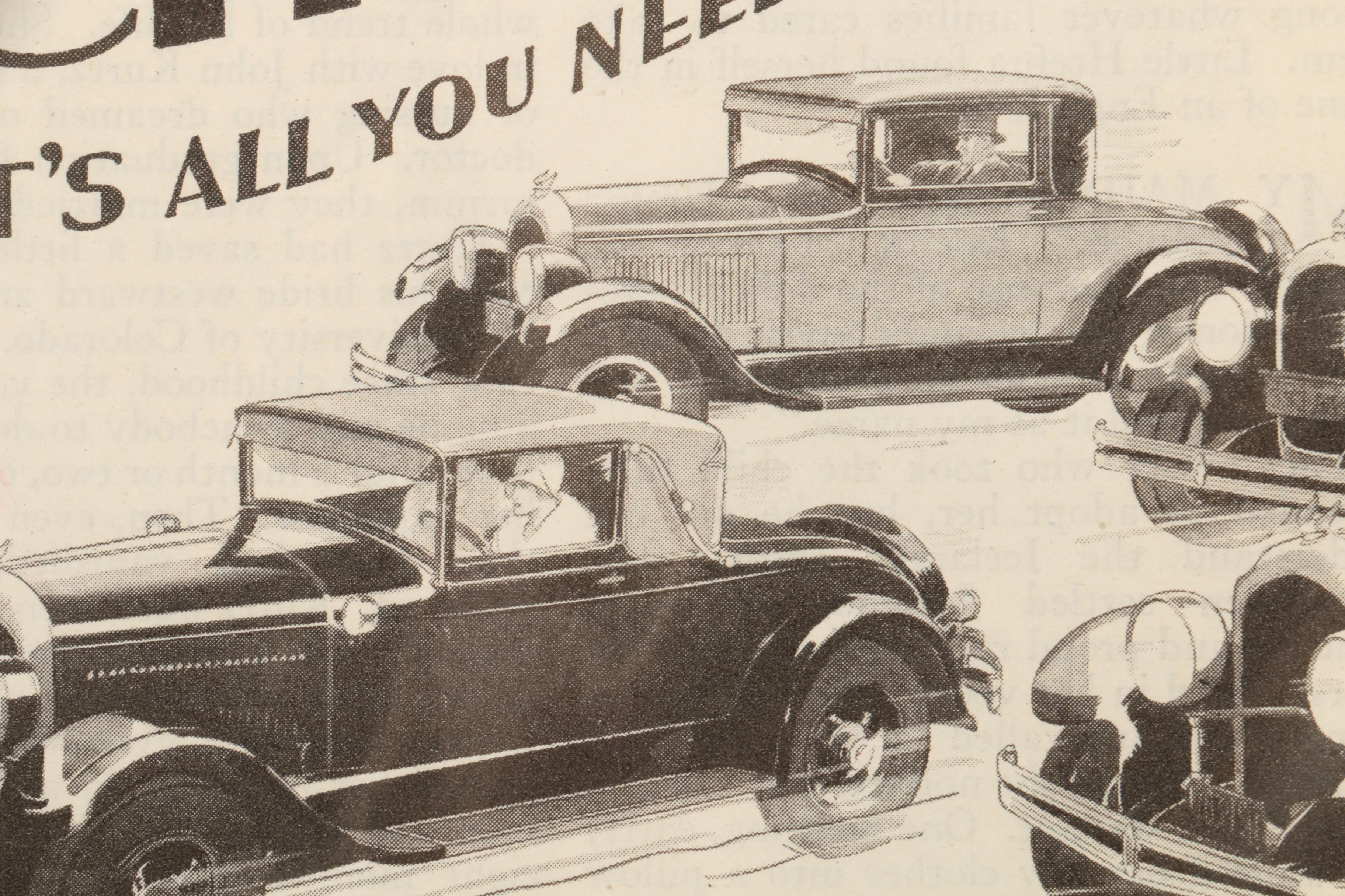 Collection of 1928 Halftone Advertisements from "The American Magazine"