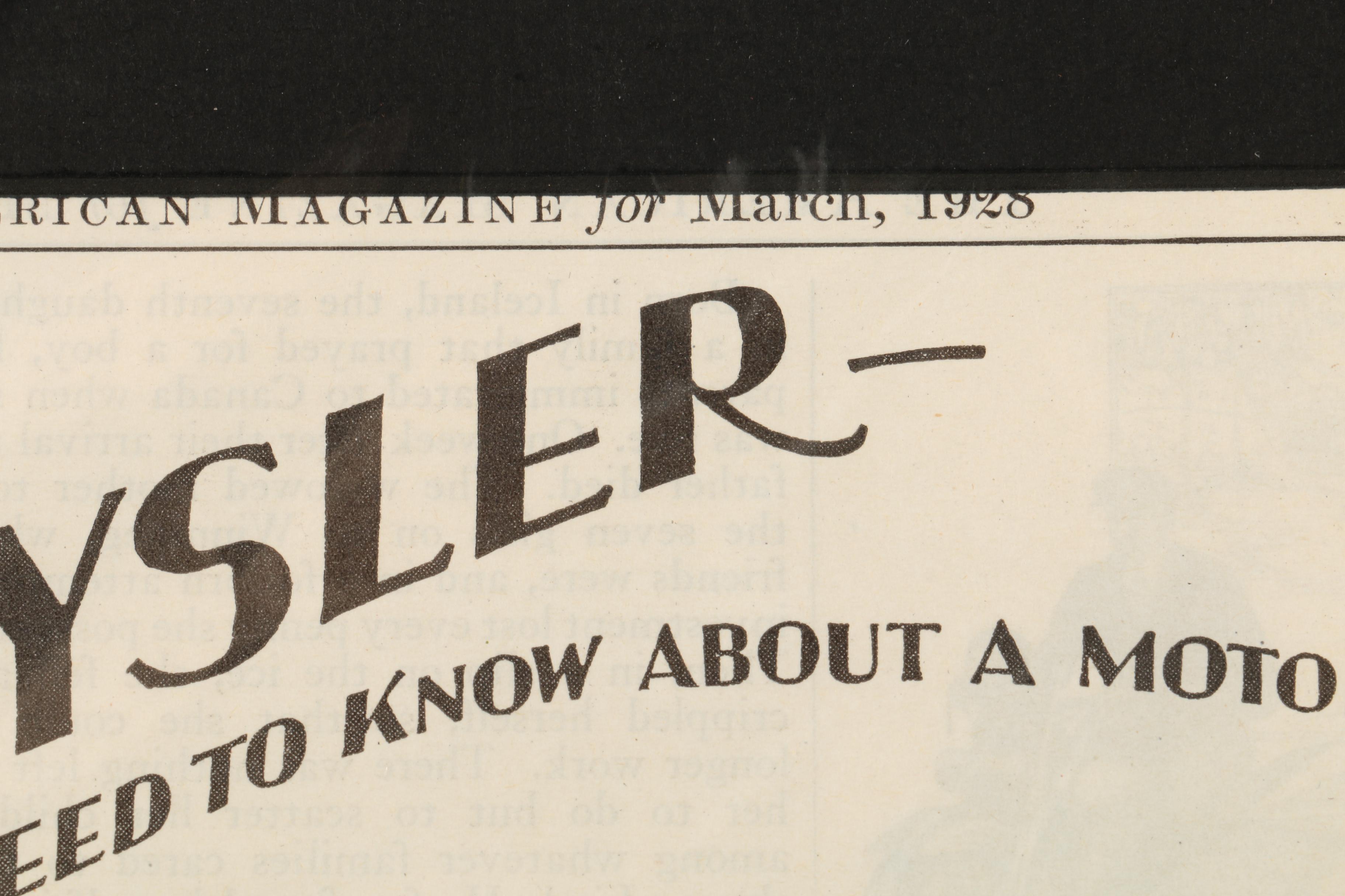 Collection of 1928 Halftone Advertisements from "The American Magazine"