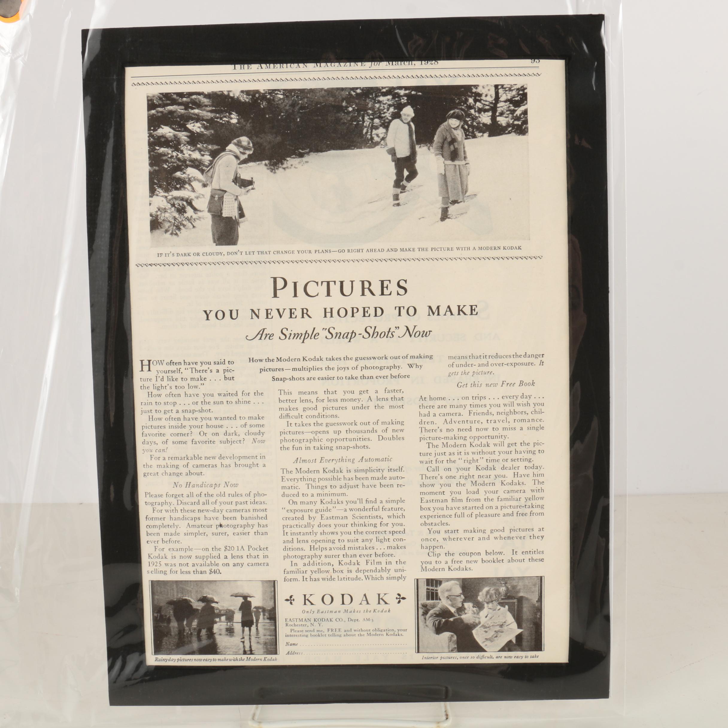 Collection of 1928 Halftone Advertisements from "The American Magazine"