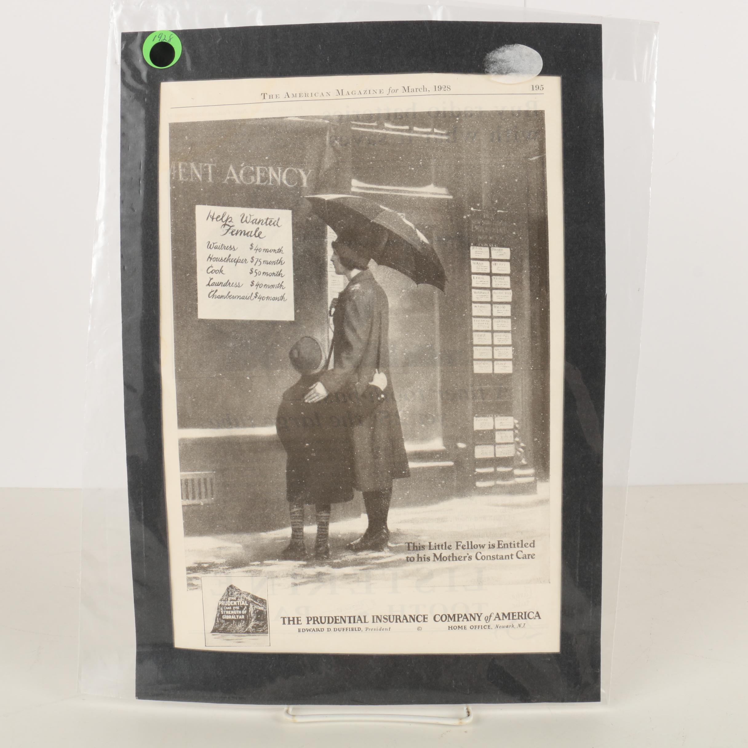 Collection of 1928 Halftone Advertisements from "The American Magazine"