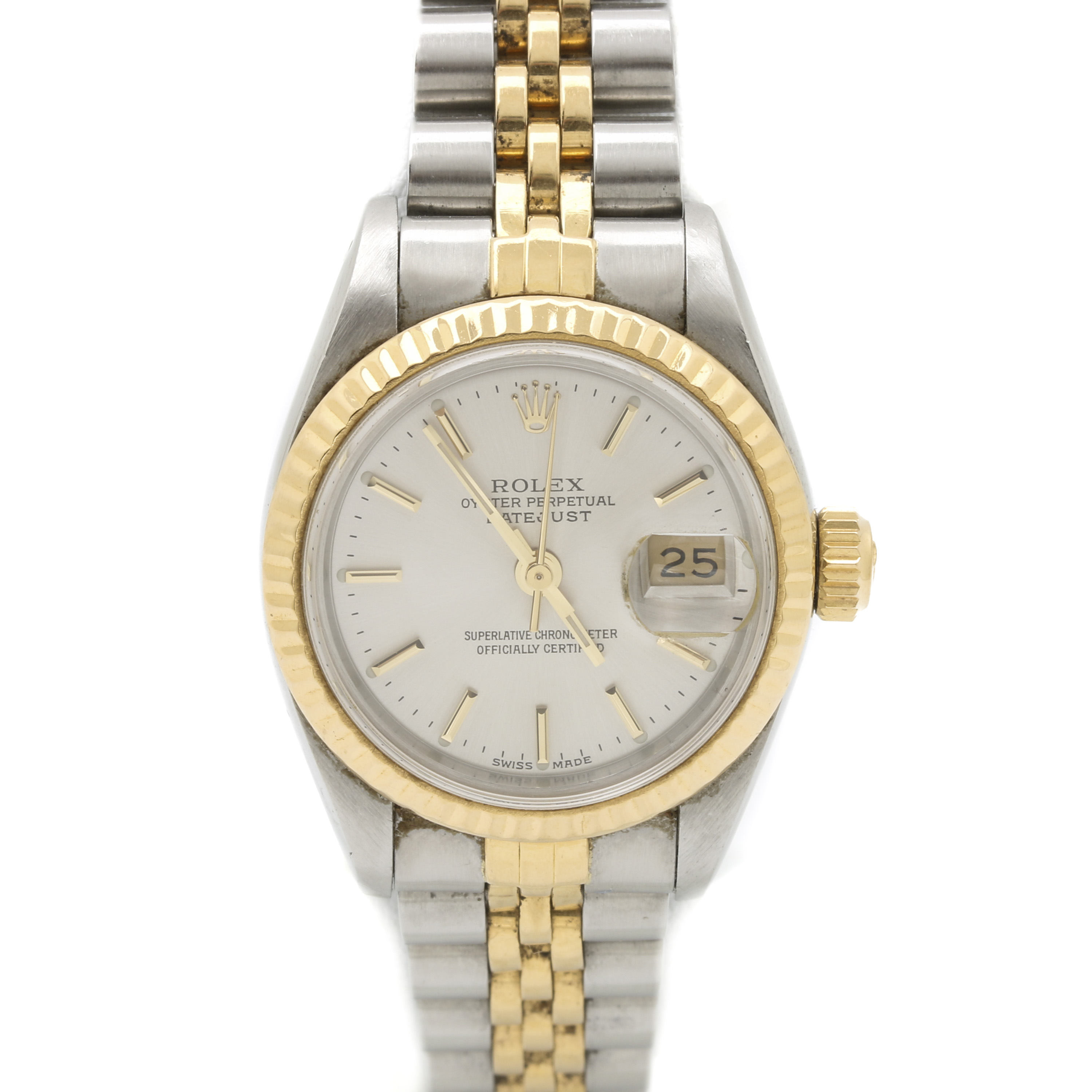 Rolex Oyster Perpetual Date Just 18K Yellow Gold and Stainless Steel Watch