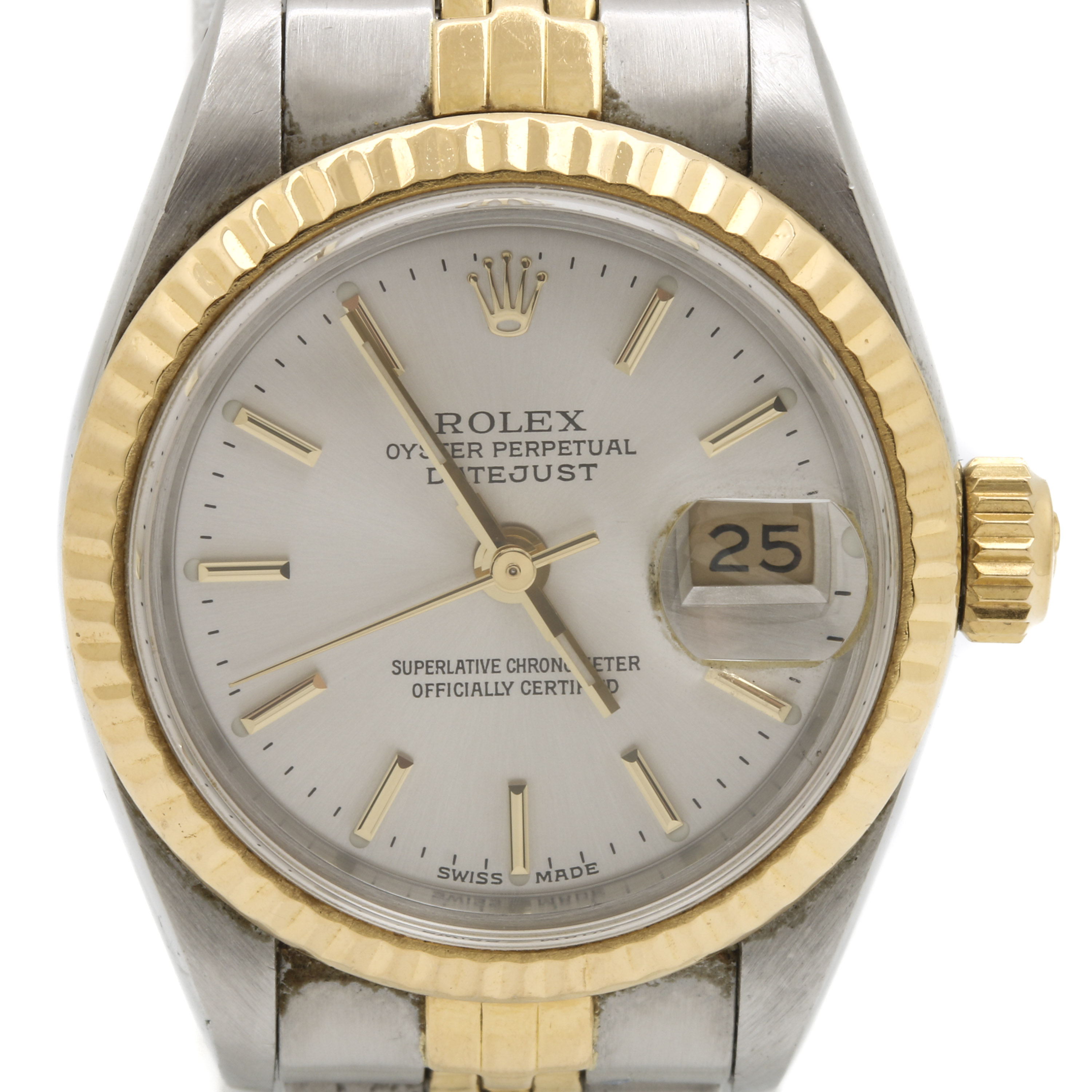 Rolex Oyster Perpetual Date Just 18K Yellow Gold and Stainless Steel Watch