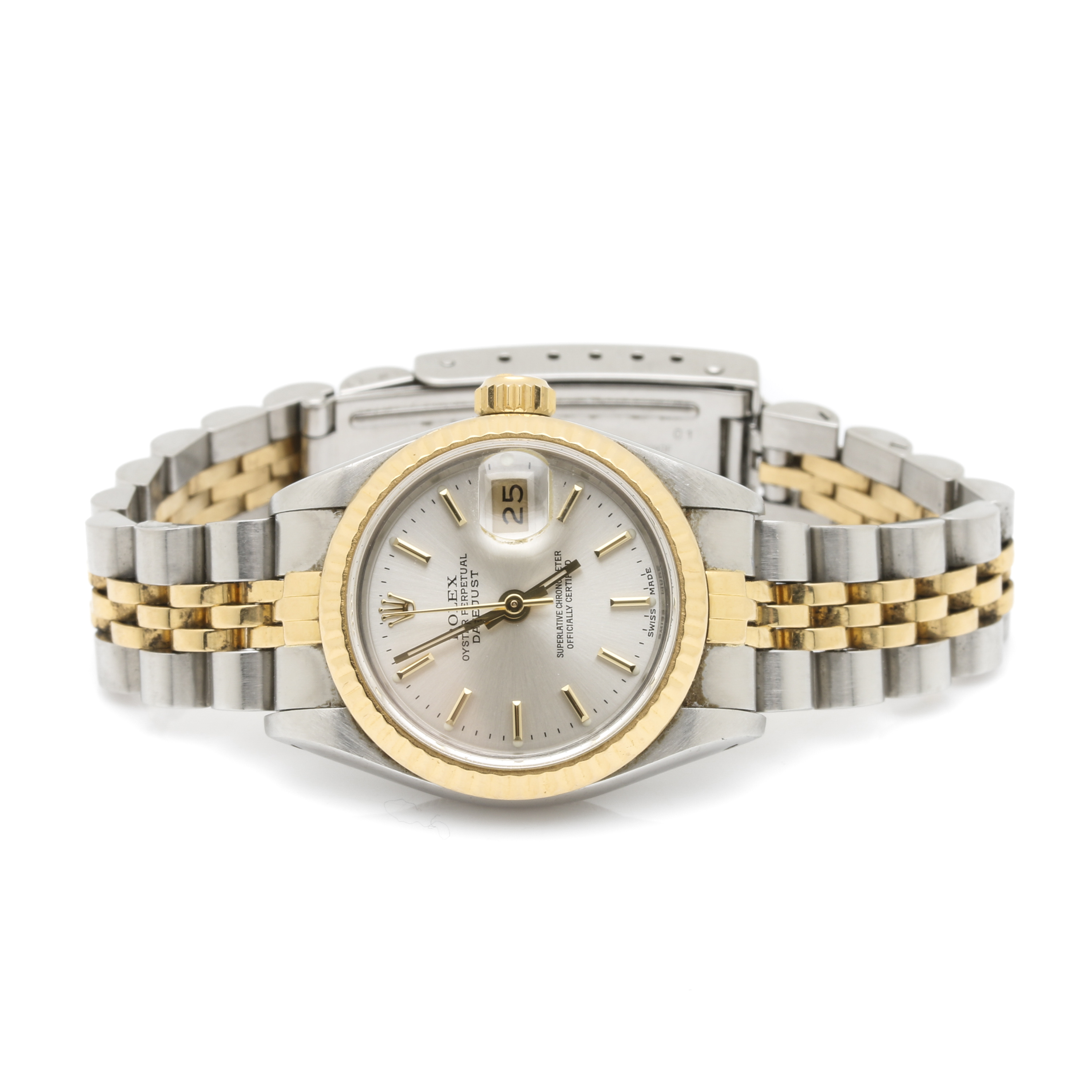 Rolex Oyster Perpetual Date Just 18K Yellow Gold and Stainless Steel Watch