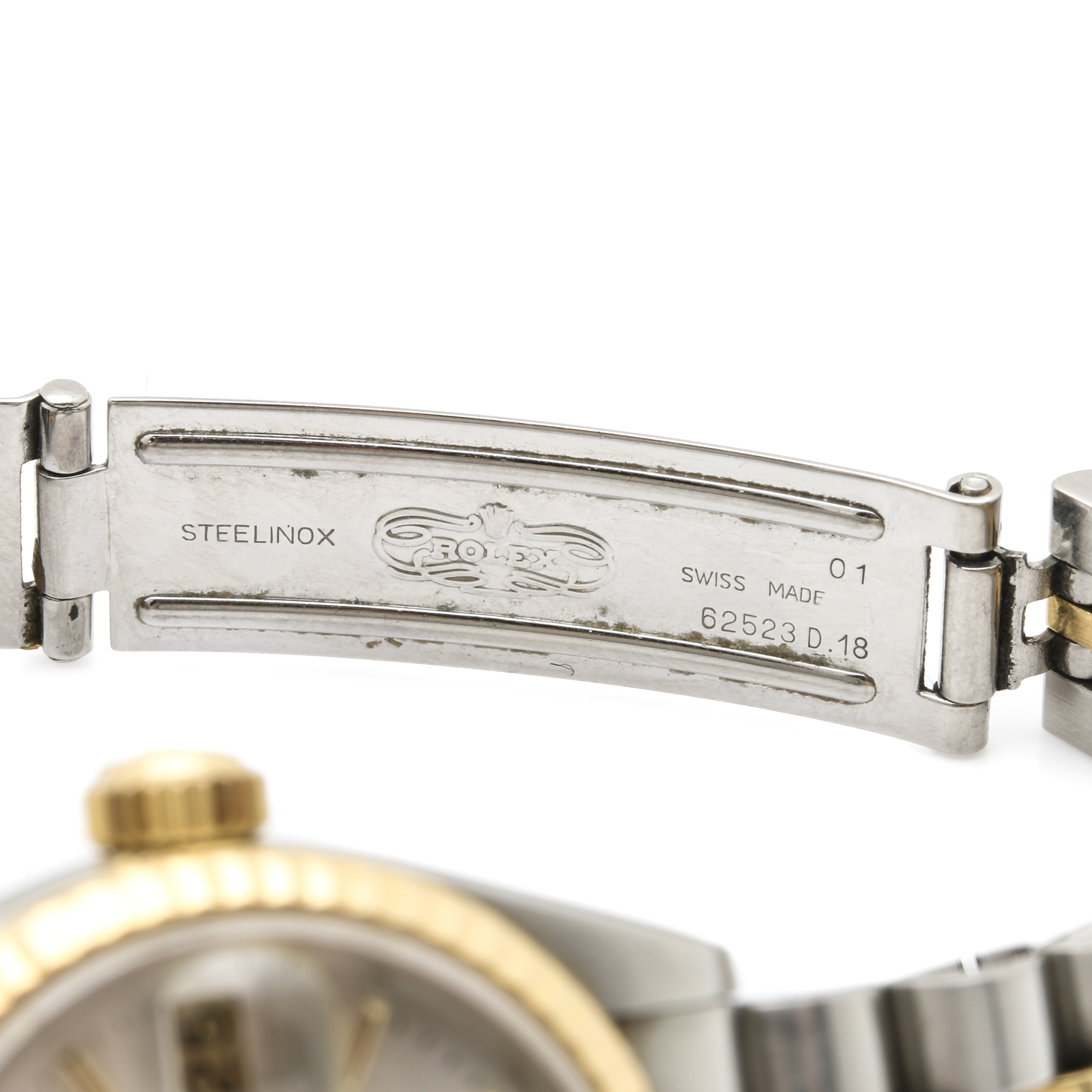 Rolex Oyster Perpetual Date Just 18K Yellow Gold and Stainless Steel Watch