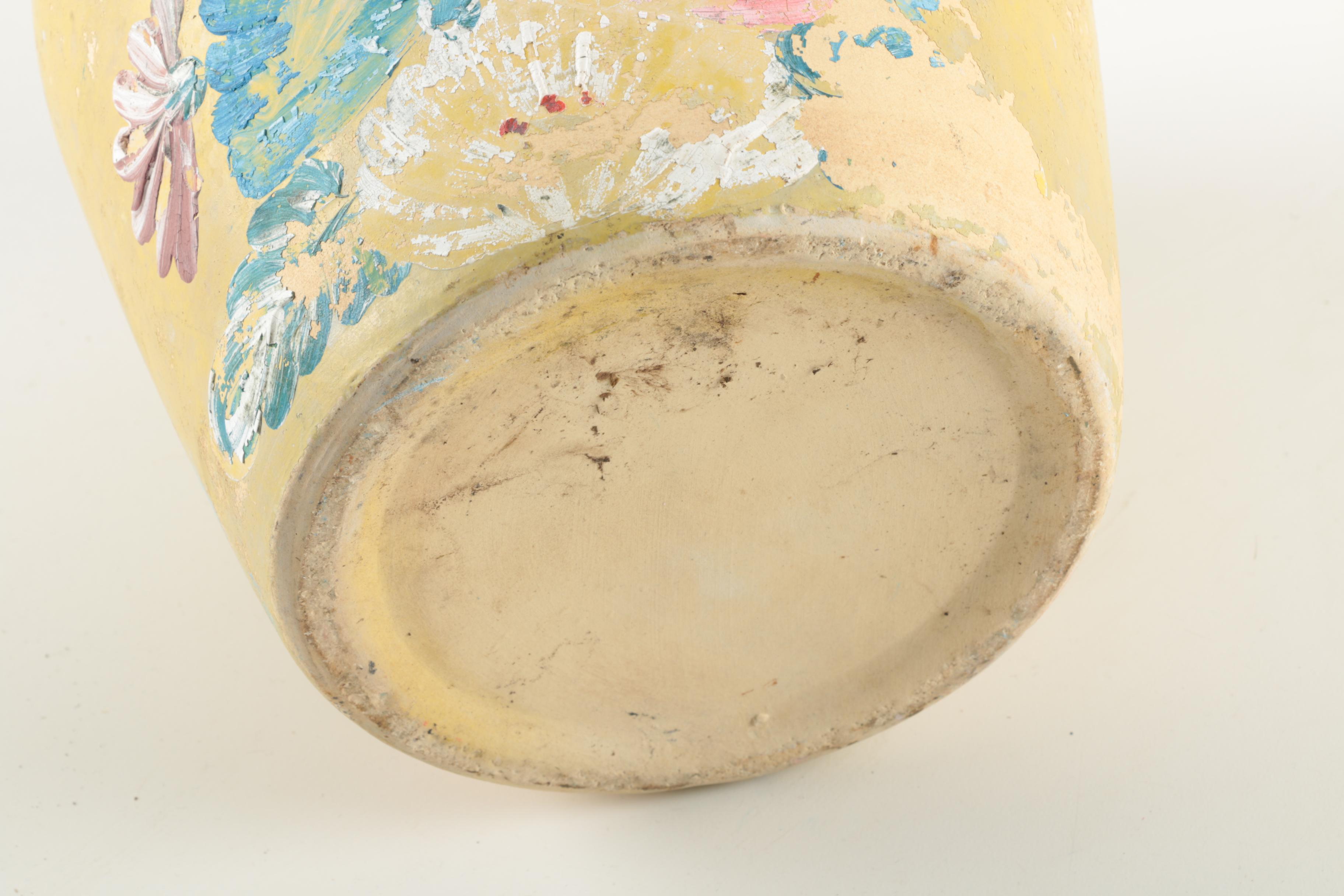 Vintage Hand-Painted Ceramic Pot