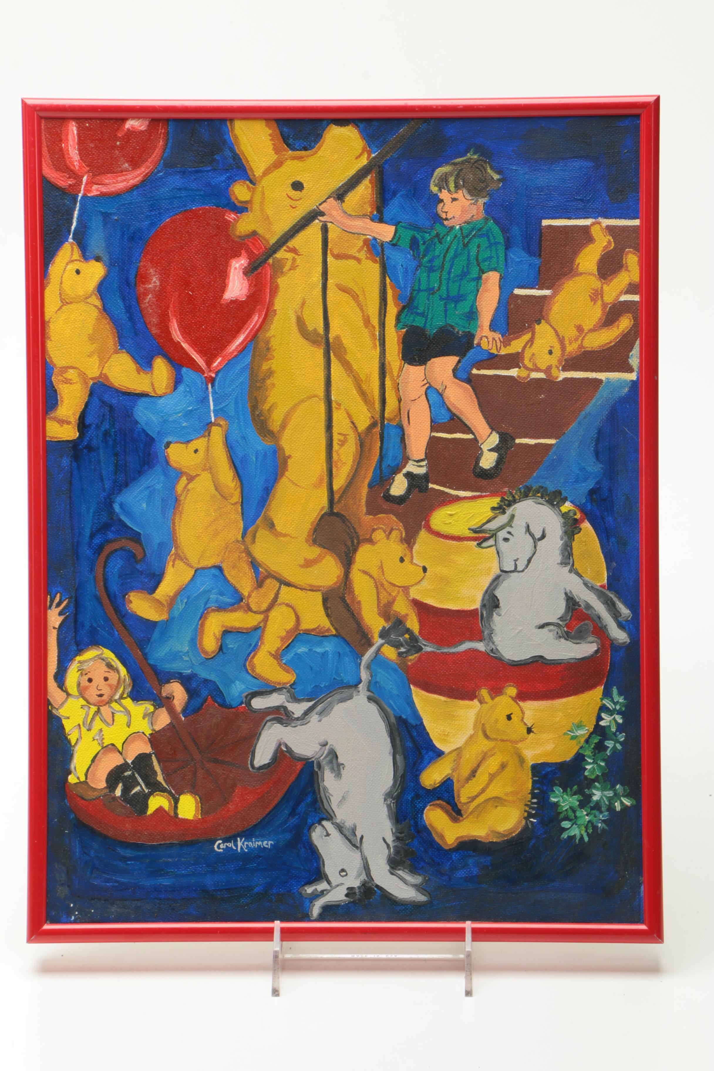 Children's Art Including Carol Kraimer and Print After Kelly B. Rightsell