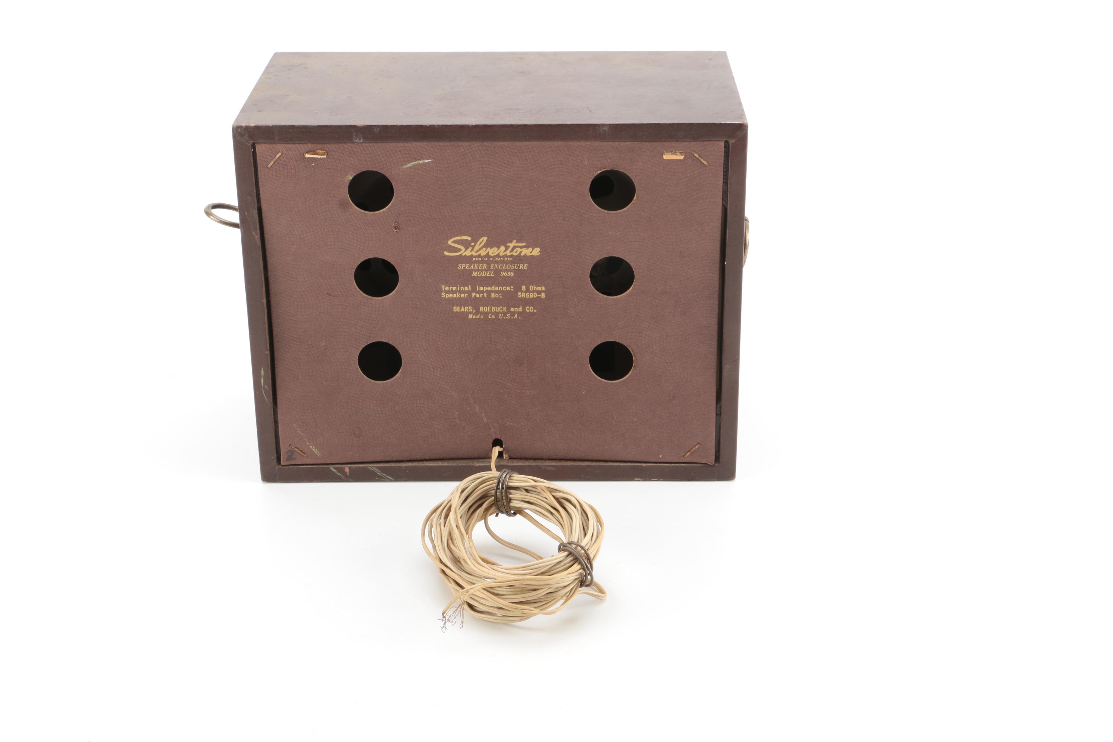 Vintage Silvertone "Mark Twain's Works" Speaker with Telegraph Key