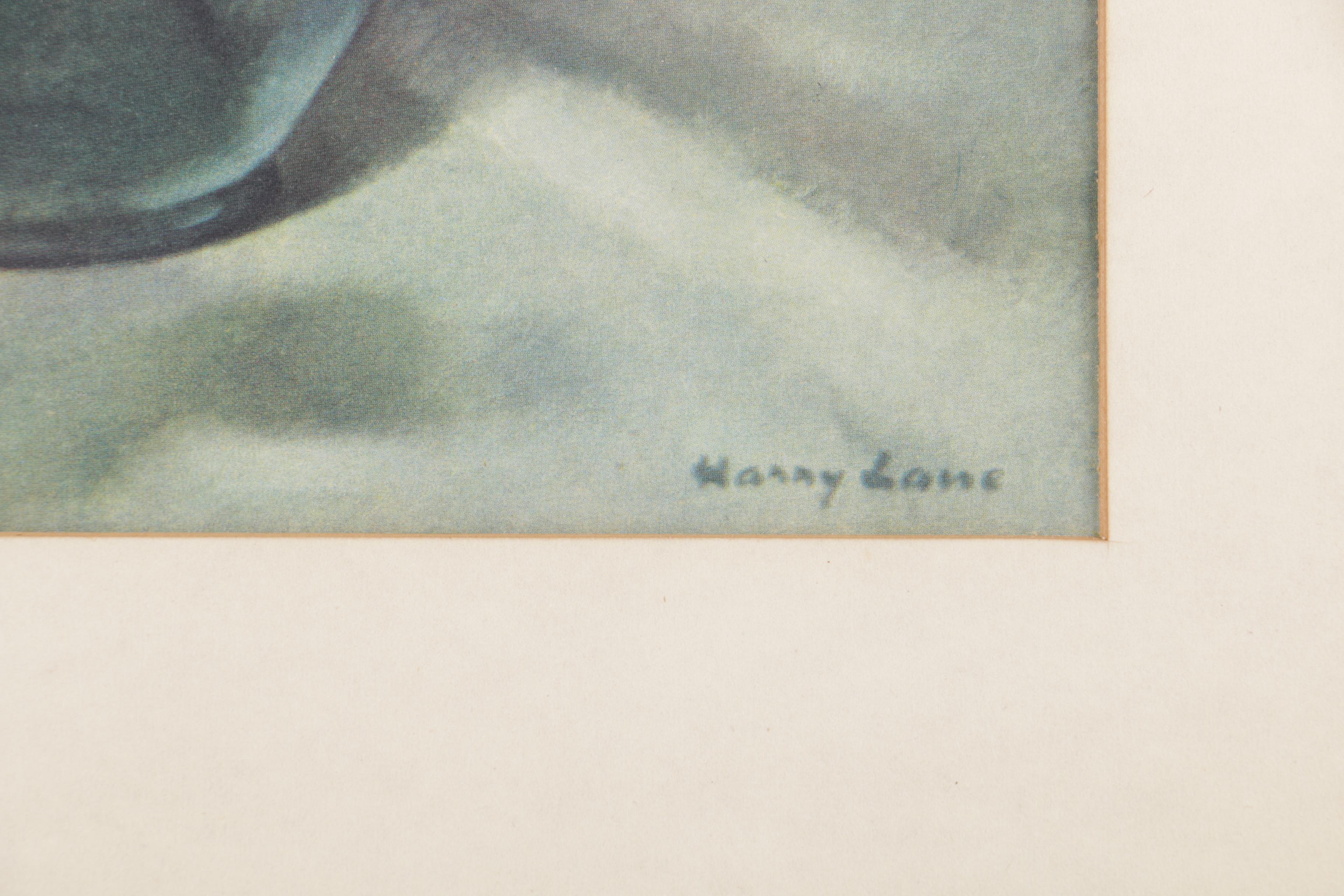 Offset Lithograph Print After Harry Lane's "Monkey Statuette and Glass Vase"